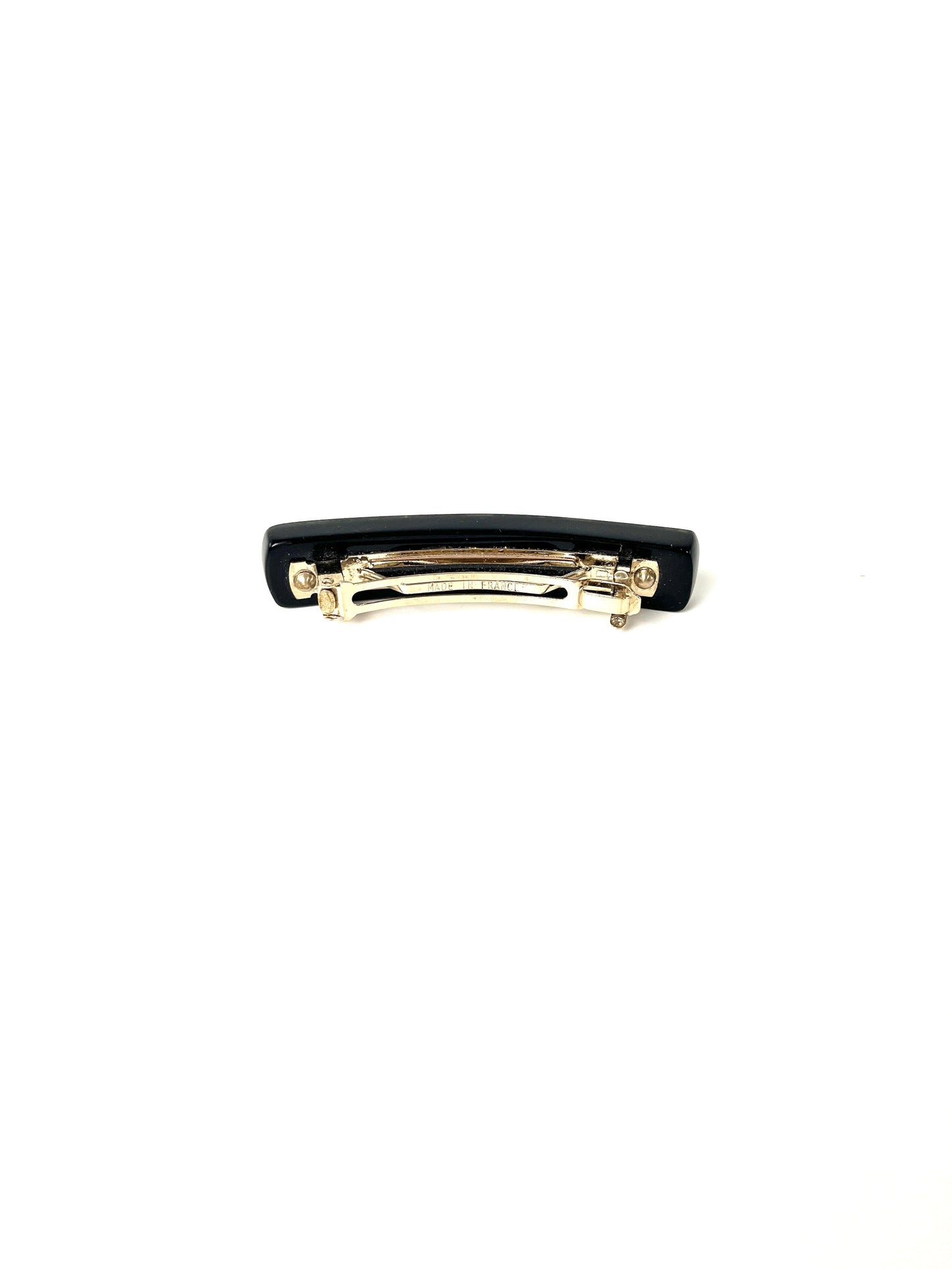 Chanel Black Multi Logo Glitter Embellished Print Hair Clip Bag