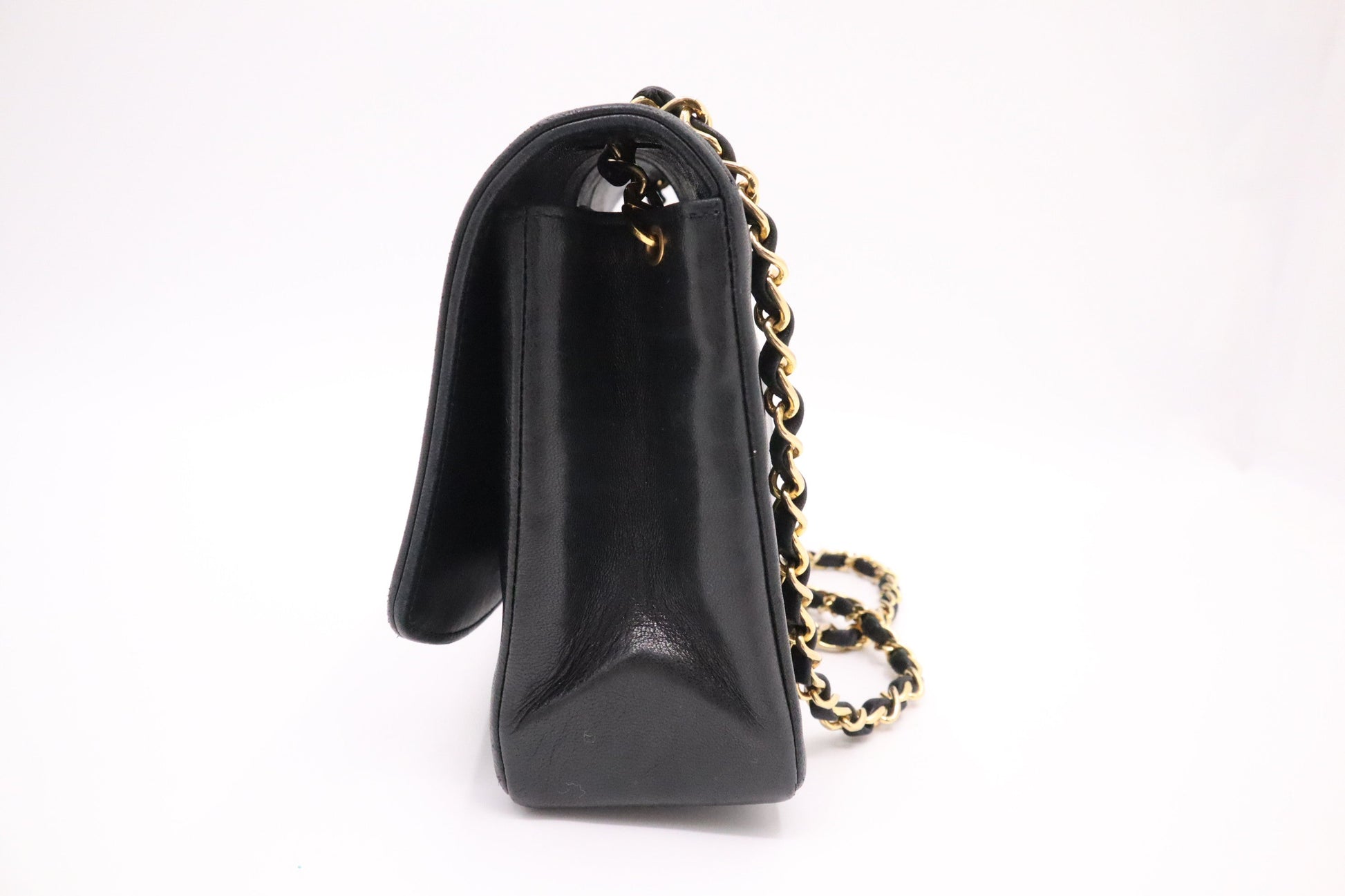Chanel Diana Black Leather Handbag Black Leather