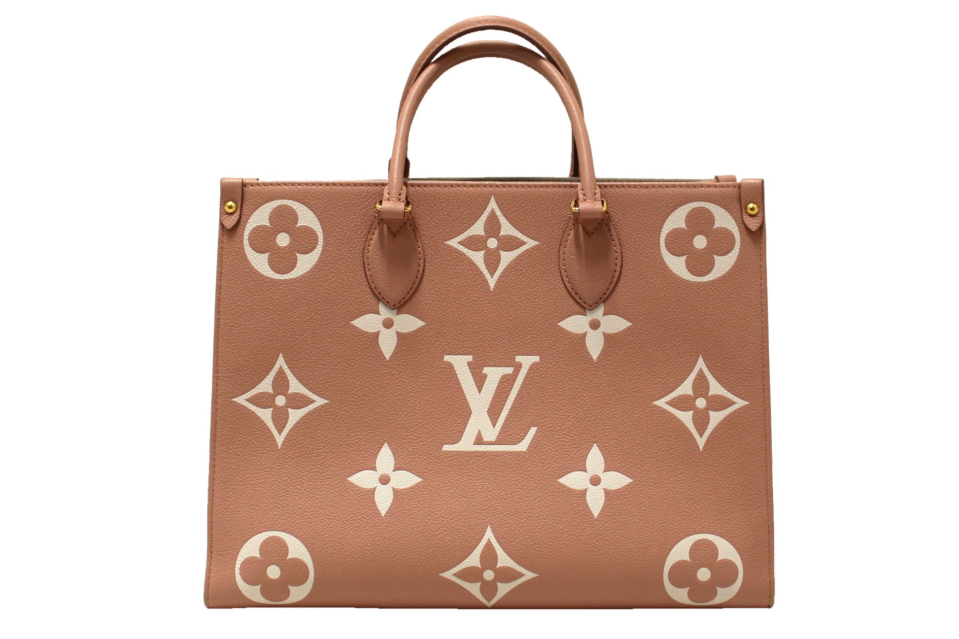 Louis Vuitton Pink Monogram Empreinte Cowhide Leather OnTheGo MM Bag