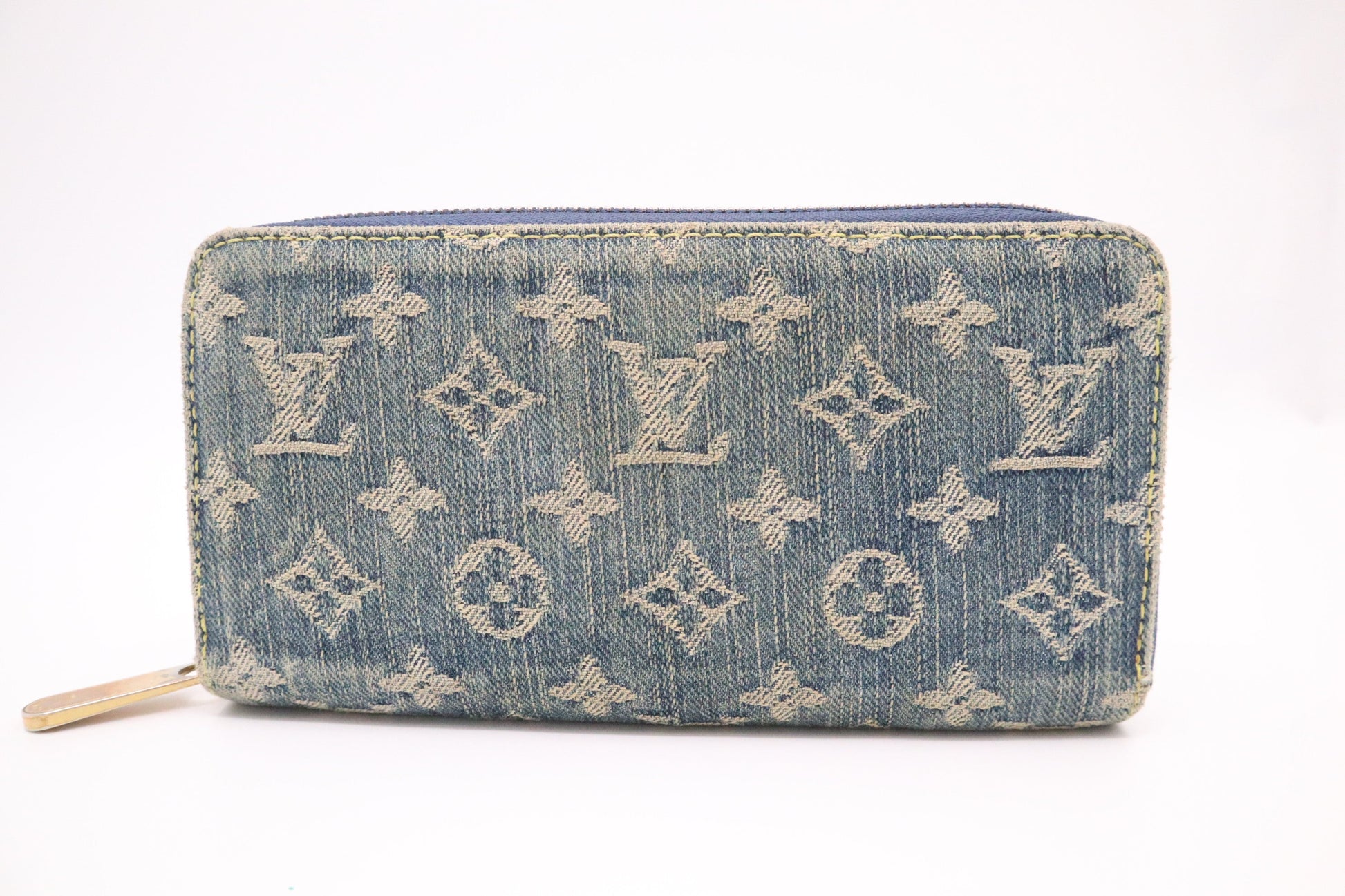 Louis Vuitton Long Zippy Monogram Canvas Denim Wallet Case