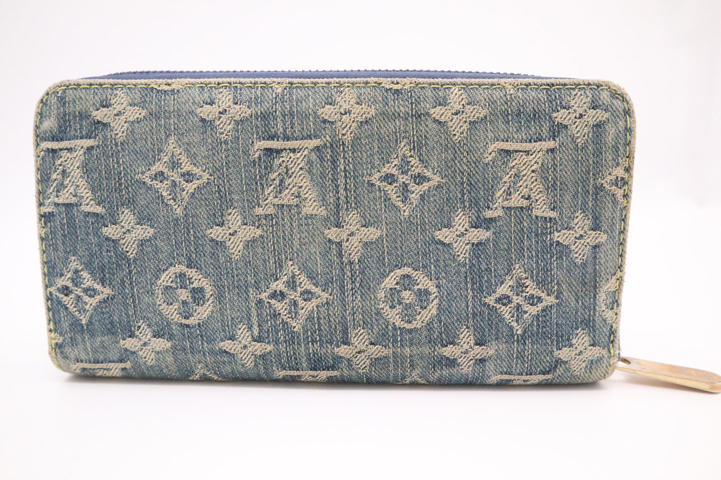 Louis Vuitton Long Zippy Monogram Canvas Denim Wallet Case