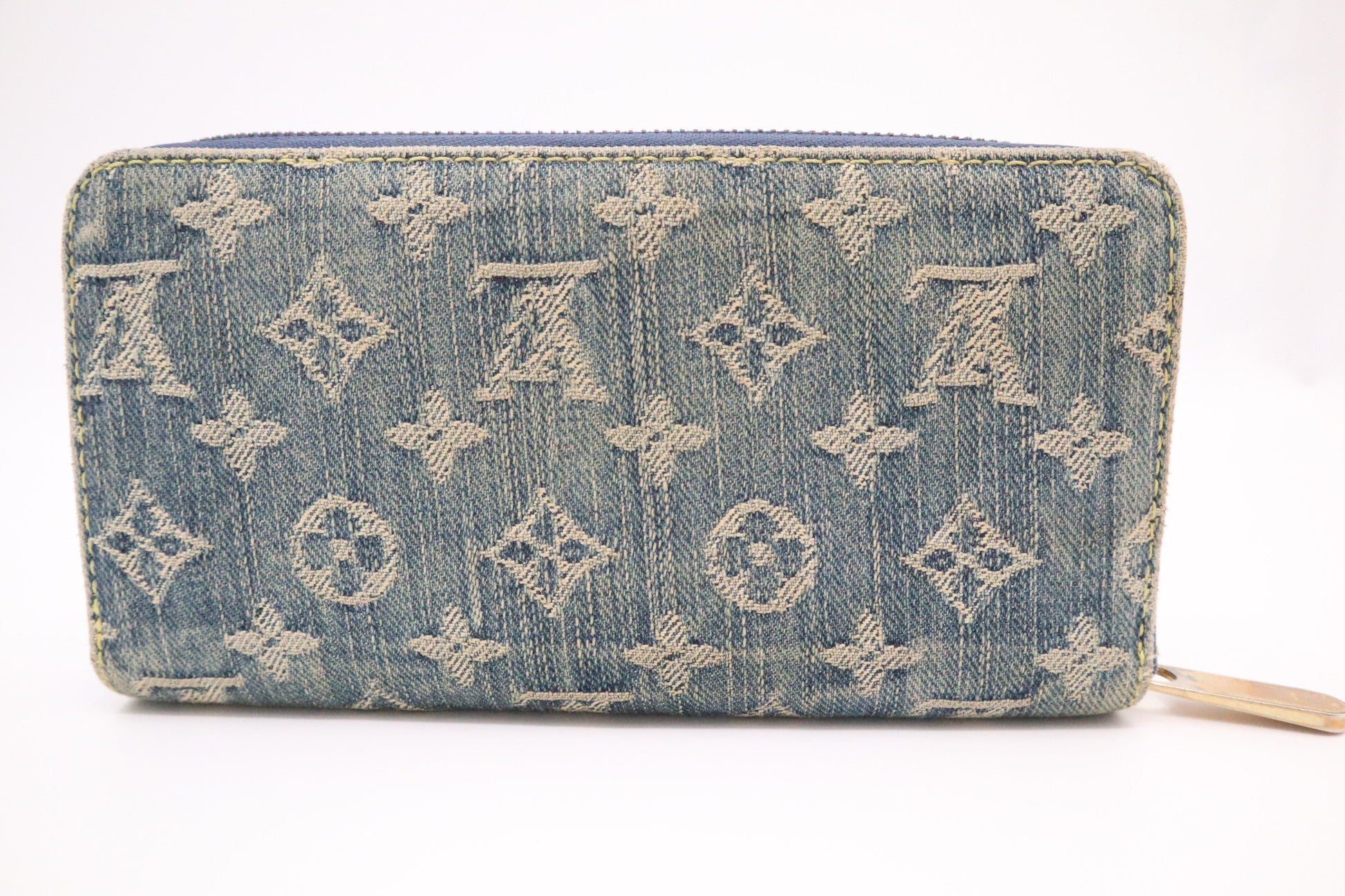 Louis Vuitton Long Zippy Monogram Canvas Denim Wallet Case