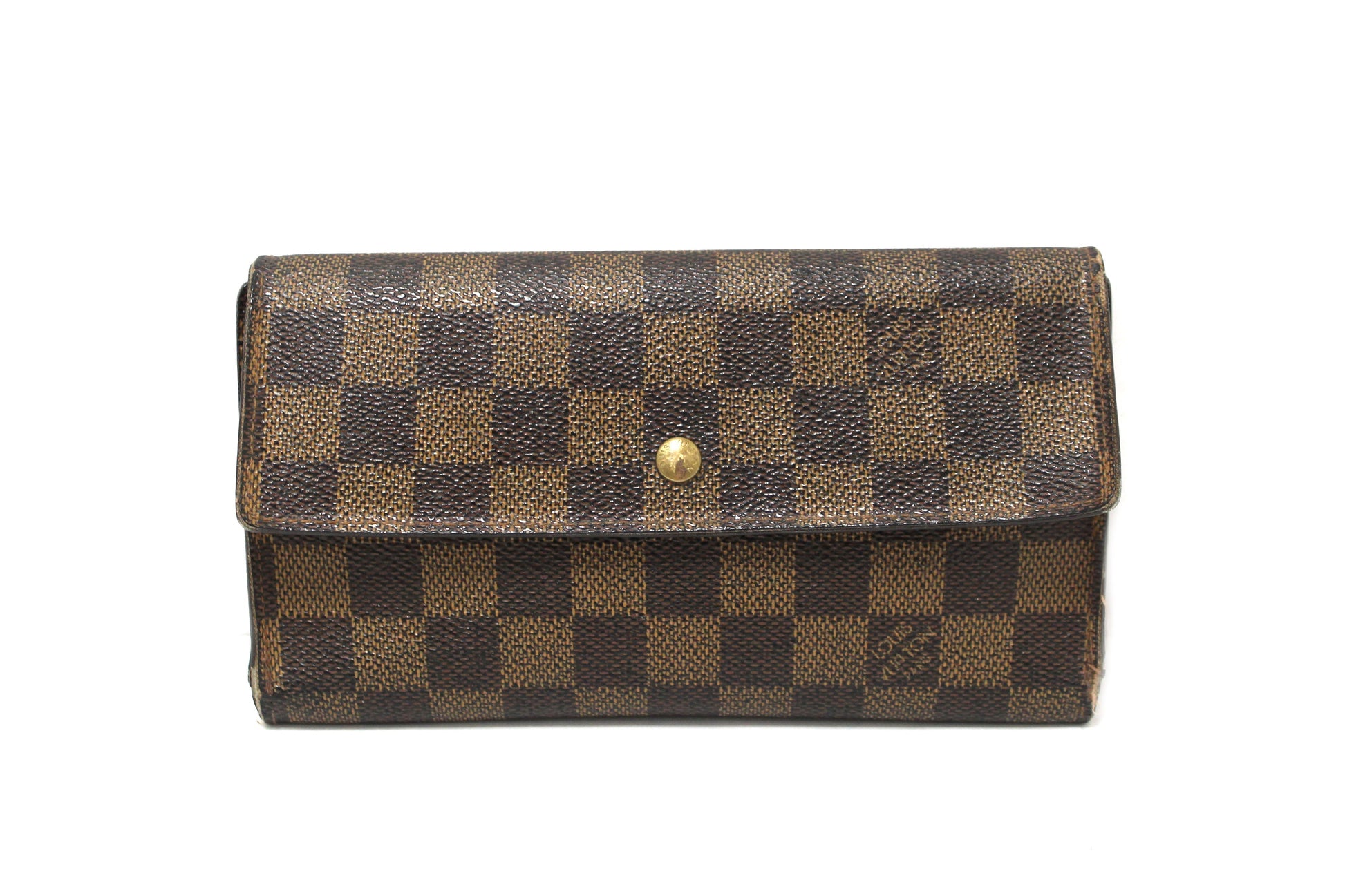 Louis Vuitton Damier Ebene Canvas PTI Long Wallet