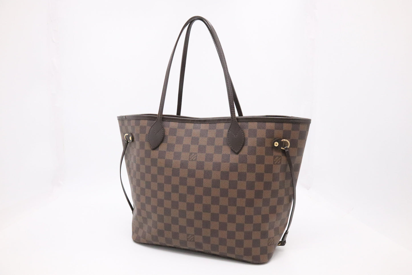 Louis Vuitton Neverfull MM Ebene Damier Canvas Tote Bag Ebene Canvas