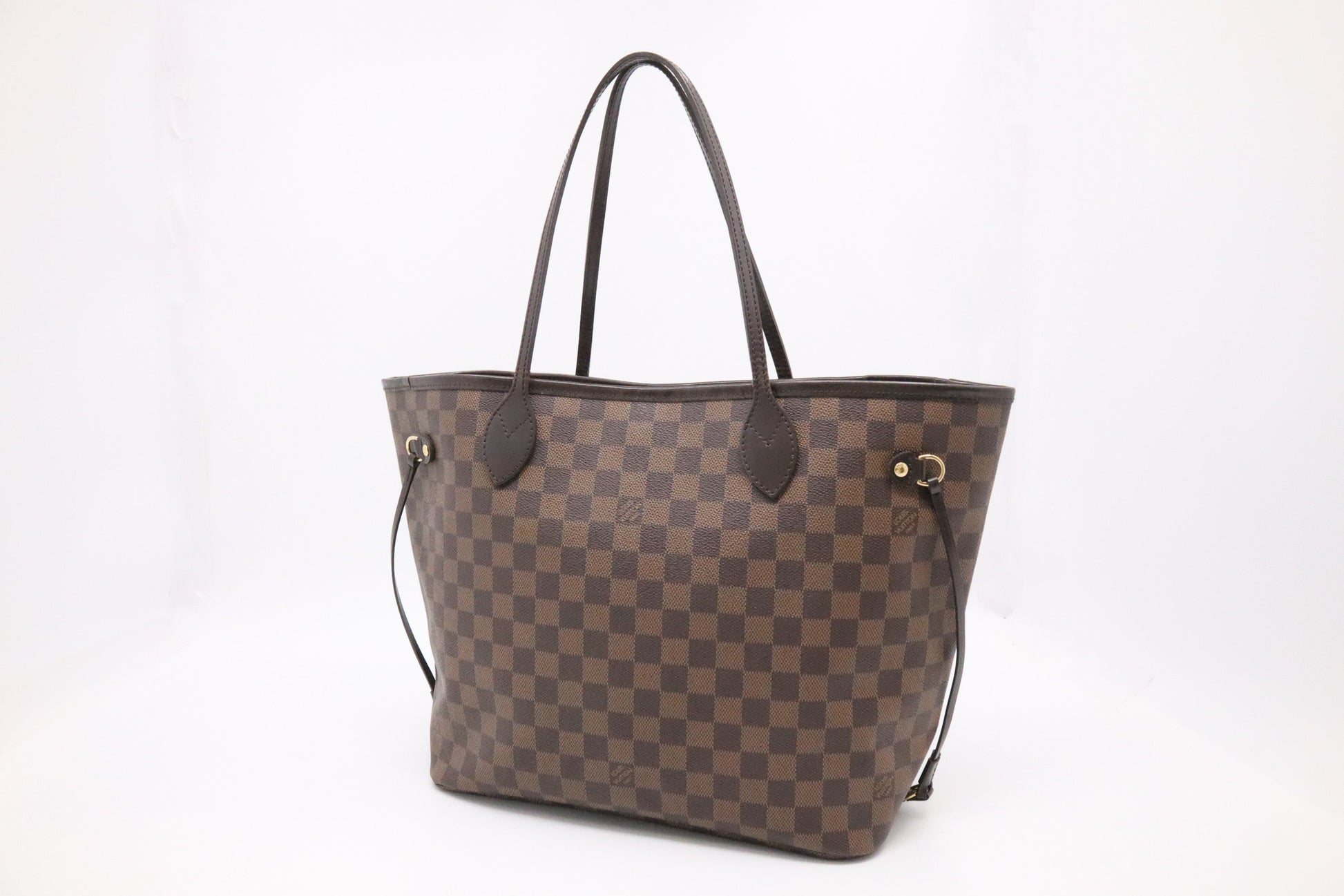Louis Vuitton Neverfull MM Ebene Damier Canvas Tote Bag Ebene Canvas