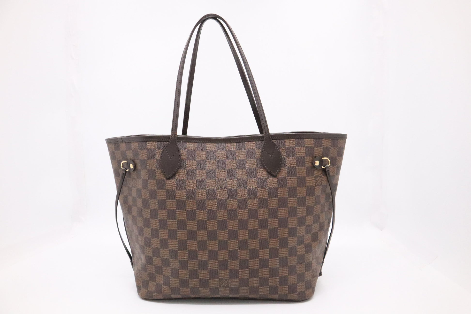 Louis Vuitton Neverfull MM Ebene Damier Canvas Tote Bag Ebene Canvas