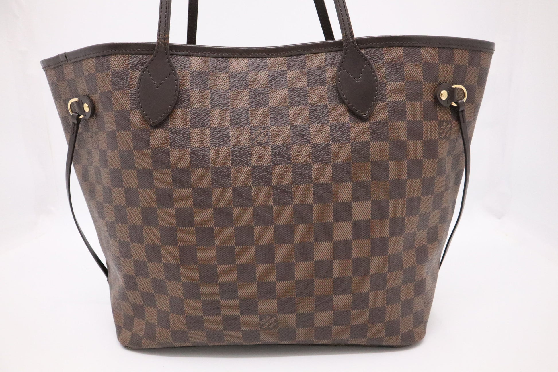 Louis Vuitton Neverfull MM Ebene Damier Canvas Tote Bag Ebene Canvas