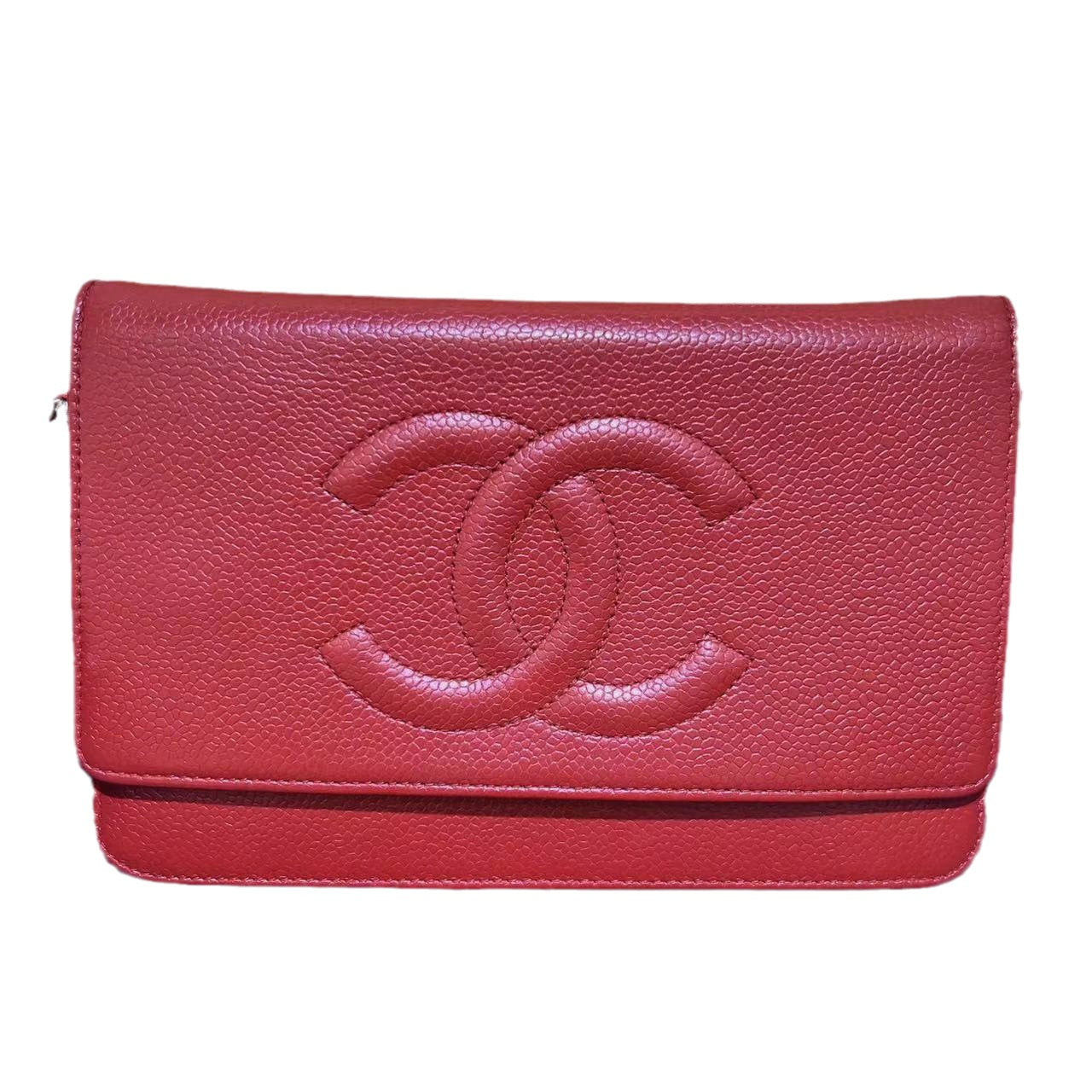 Chanel Nonrefundable deposit on WOC Double CC Red Leather Wallet Case