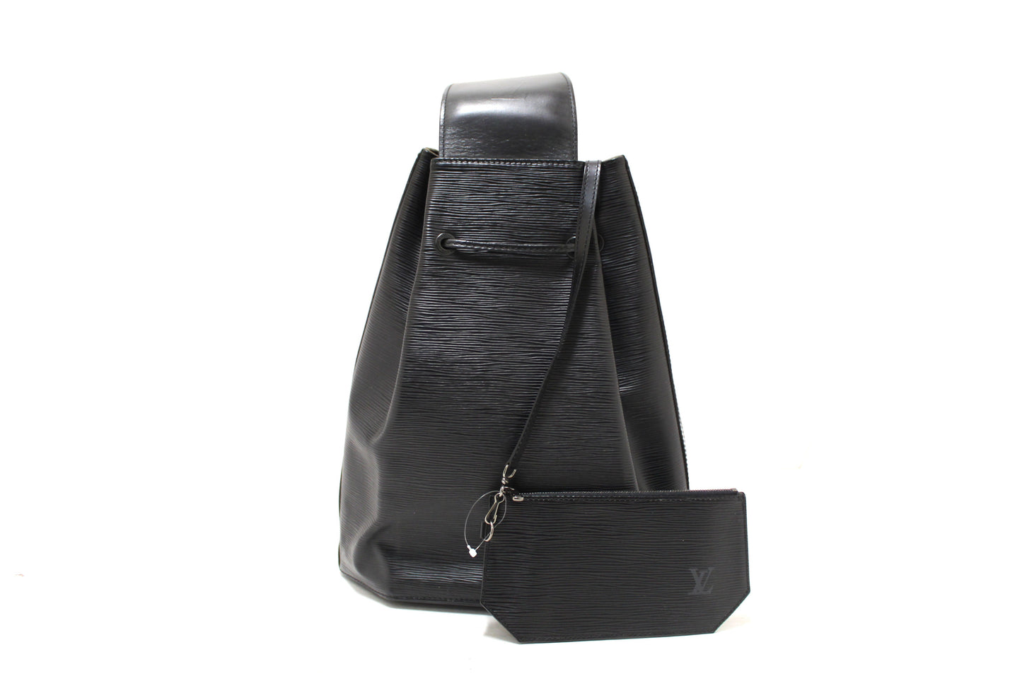 Louis Vuitton Black Epi Leather Sac a Dos Drawstring Sling Bag