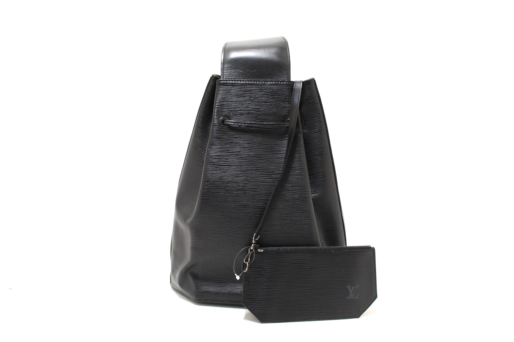 Louis Vuitton Black Epi Leather Sac a Dos Drawstring Sling Bag
