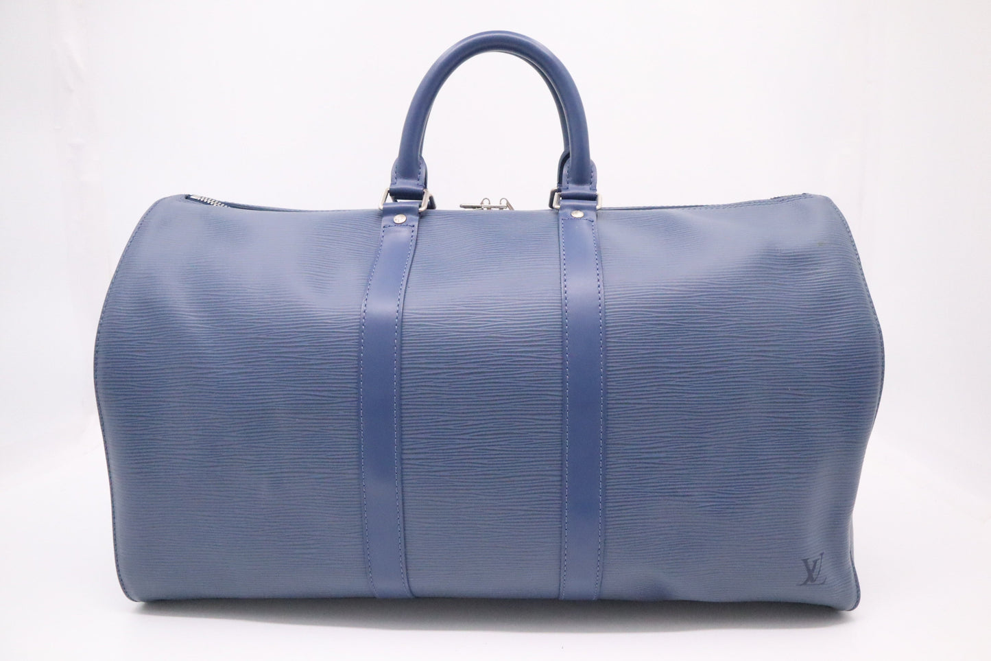 Louis Vuitton Keepall 45 Navy Epi Leather Blue Travel Bag
