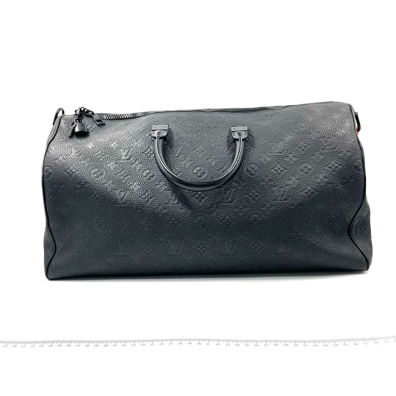 Louis Vuitton Keepall Bandouliere 50 Absolute Virgil Monogram Black Orange Travel Bag