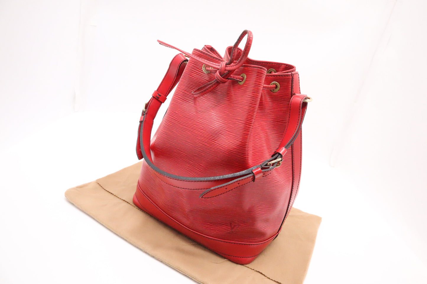 Louis Vuitton Noe Epi Leather Red Handbag