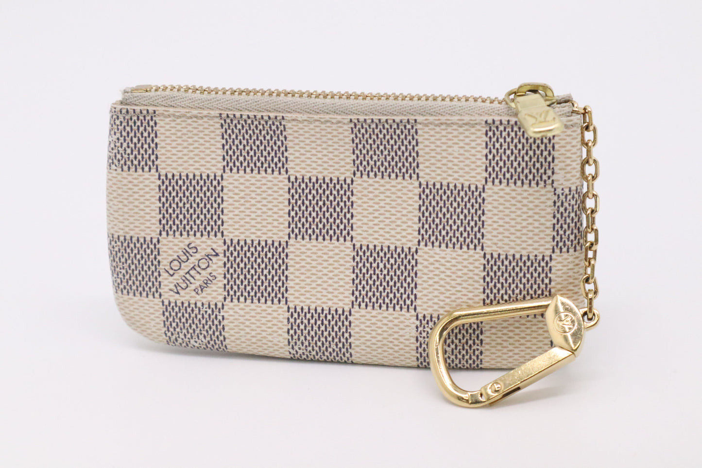 Louis Vuitton Key Cles Damier Azur Canvas Handbag