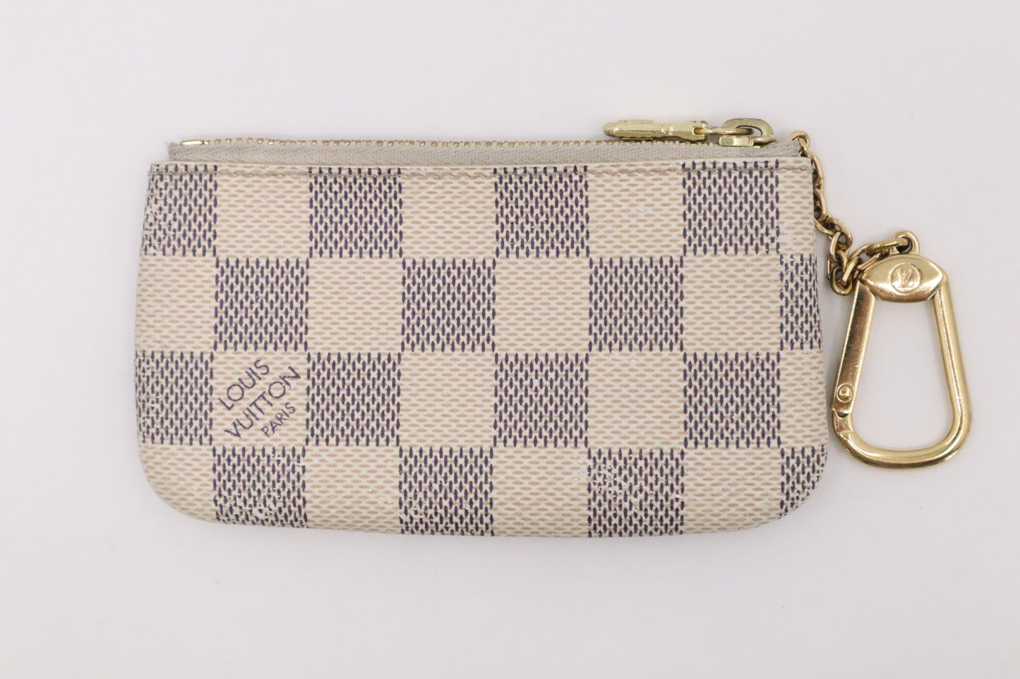 Louis Vuitton Key Cles Damier Azur Canvas Handbag