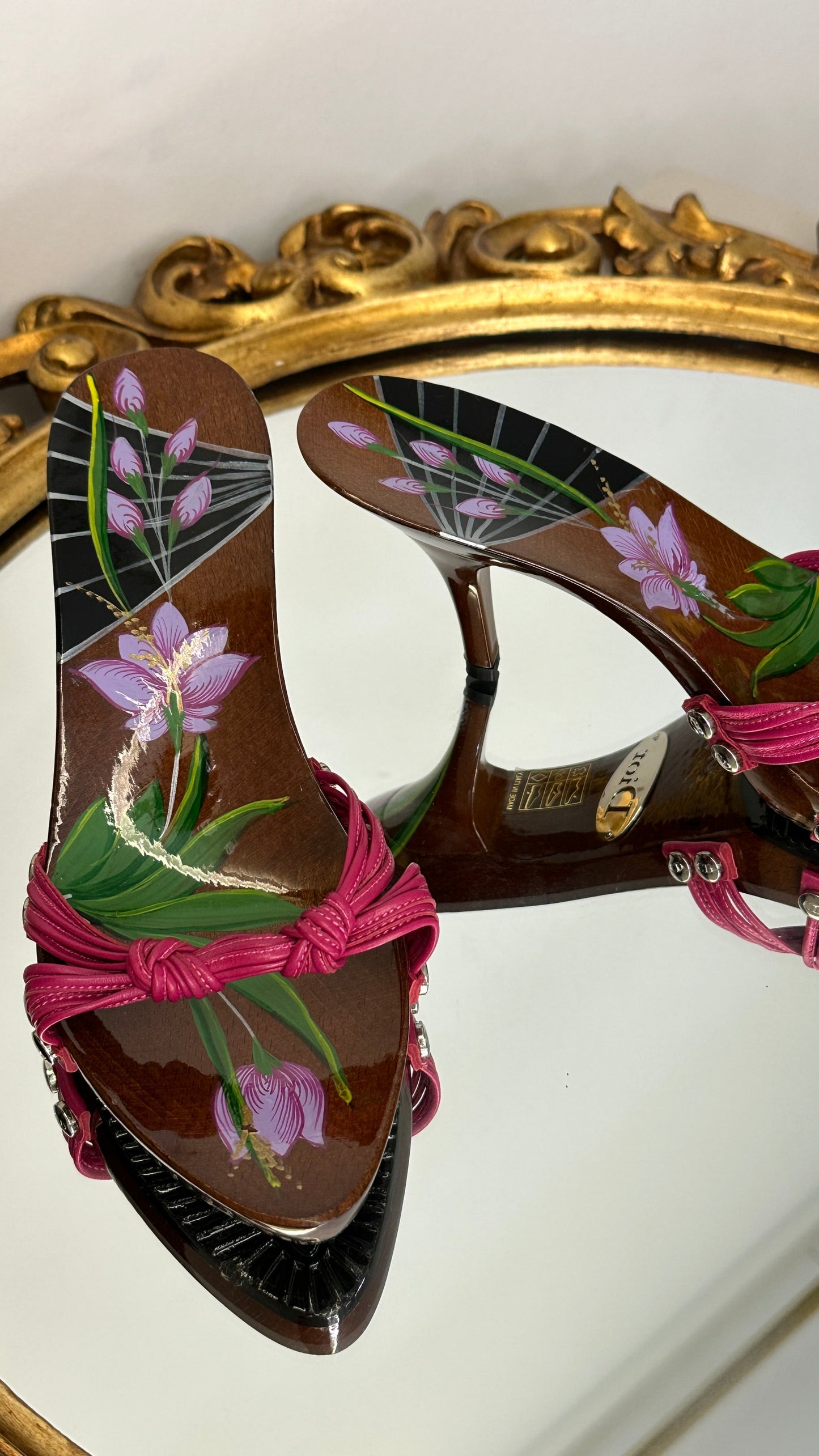 Dior Wooden Heels Brown Shoes