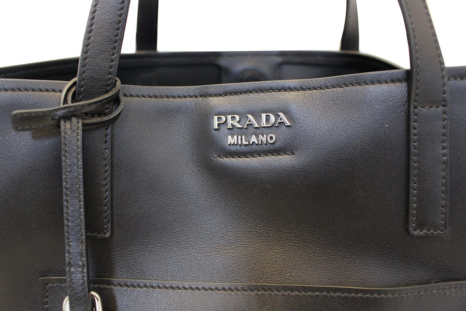 Prada City Calf Shopping Tote Shoulder Bag Leather Calf Leather Large