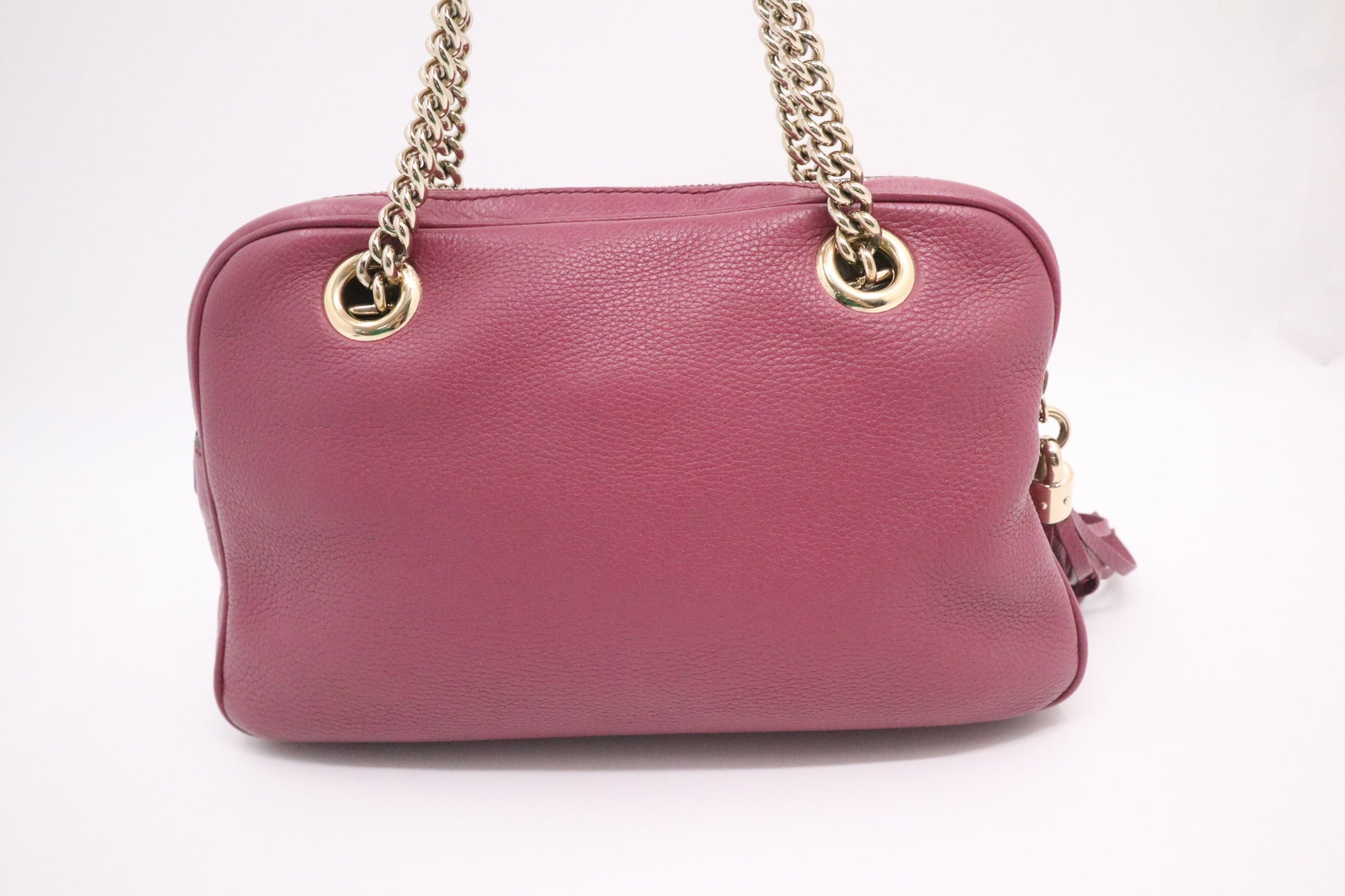 Gucci Soho Purple Leather Chain Shoulder Bag