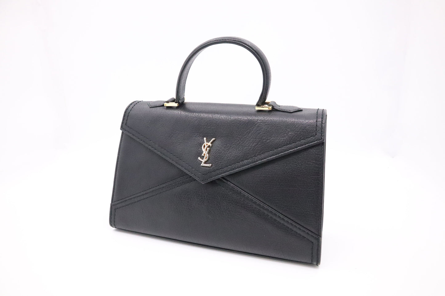 YSL Saint Laurent Top Handle Bag In Leather Black Travel Bag