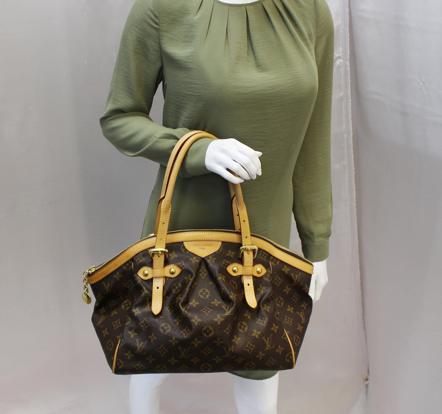 Louis Tivoli Gm Tote Shoulder Bag Monogram Brown