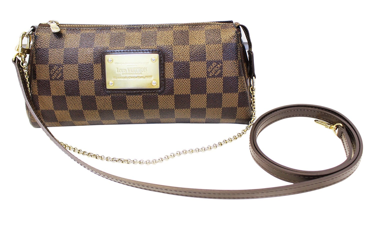 Louis Damier Ebene Eva Accessories Pouch Crossbody Crossbody Bag