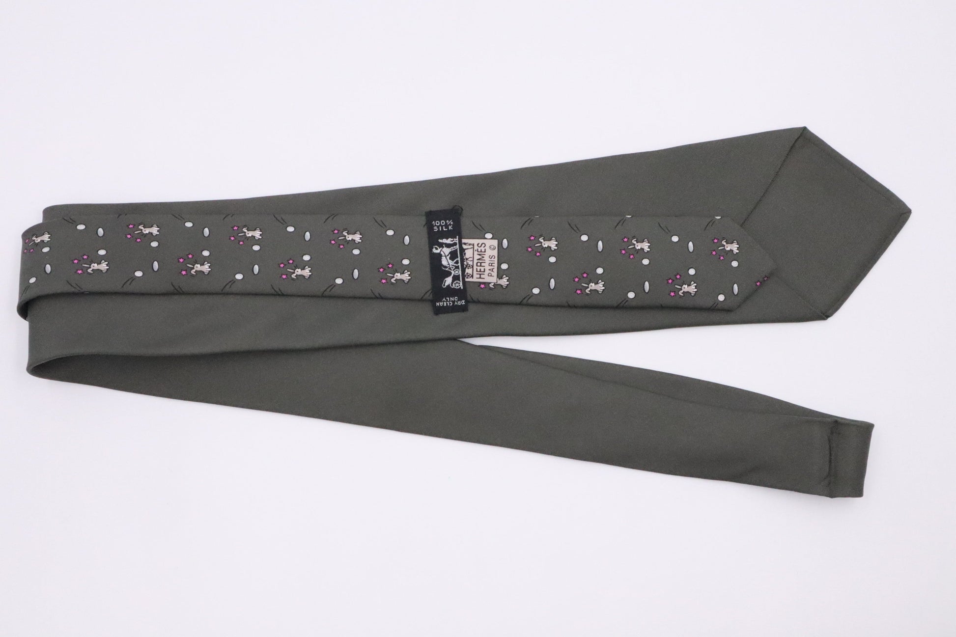 Hermes Tie In Dark Silk Handbag Green Travel Bag