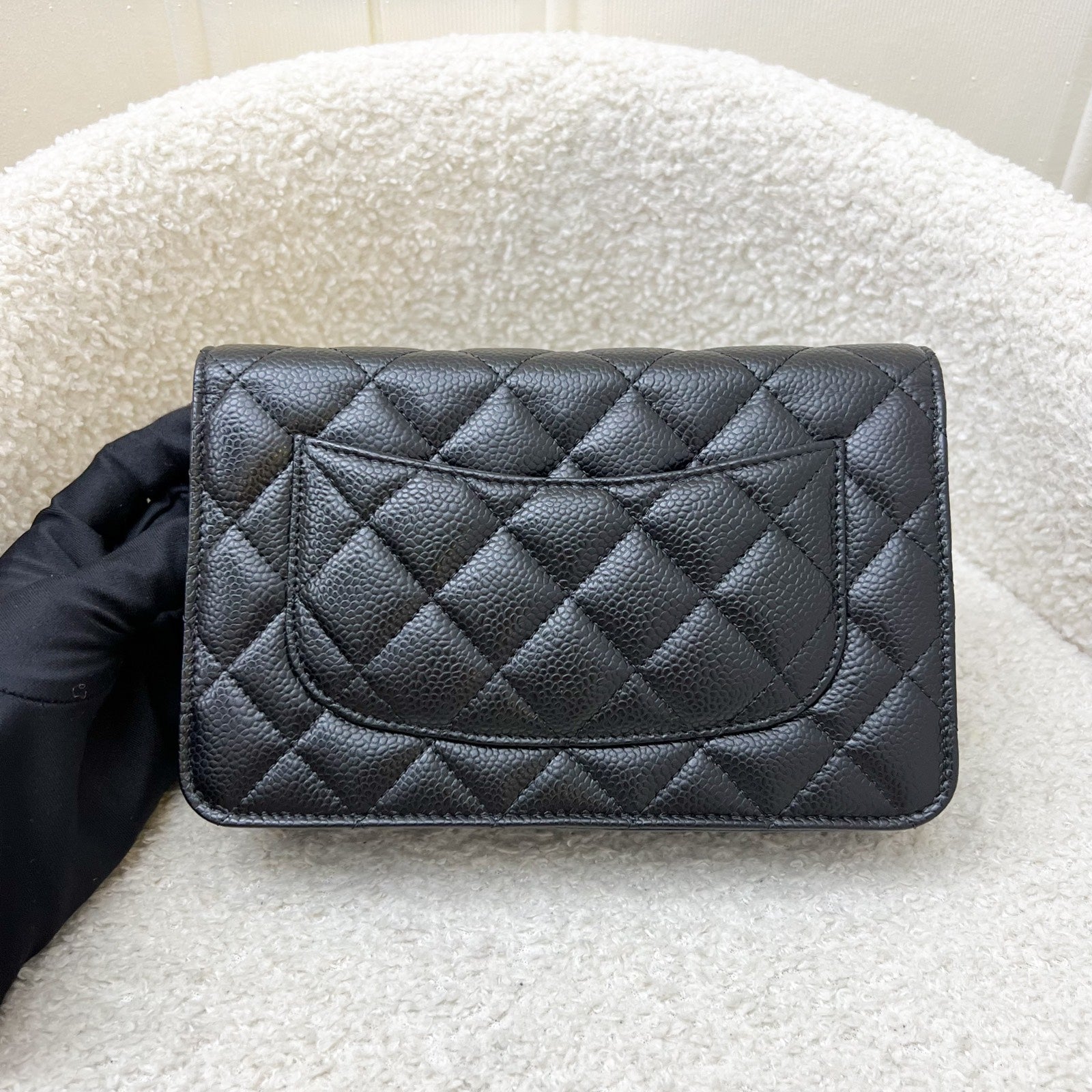 Chanel Classic Wallet on Chain WOC in Black Caviar and Ghw Handbag