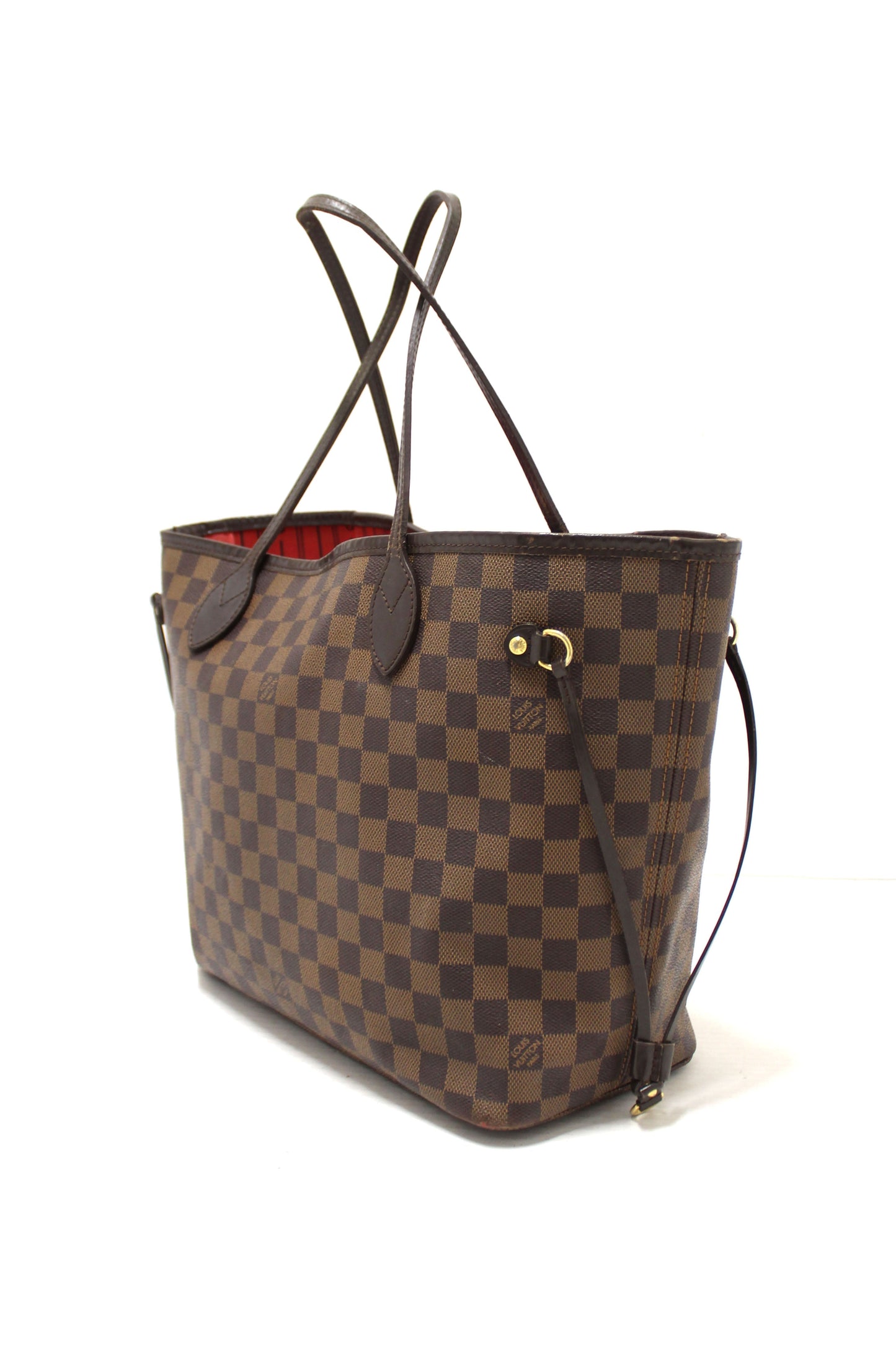 Louis Vuitton Damier Canvas Neverfull MM Shoulder Tote Bag