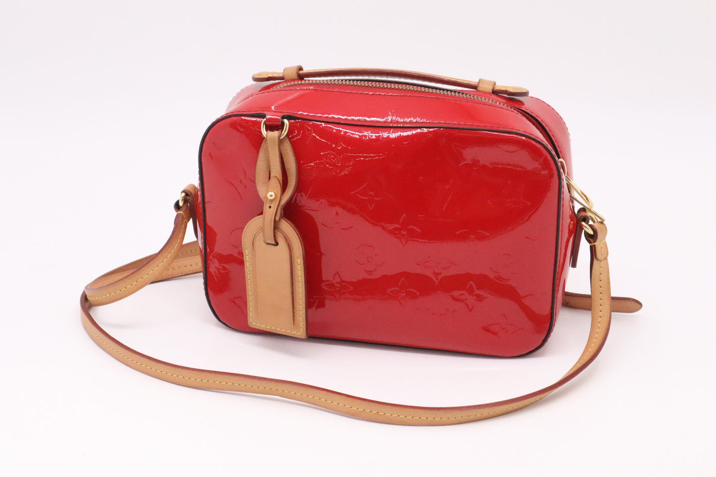 Louis Vuitton Santa Monica Red Leather Vernis Handbag