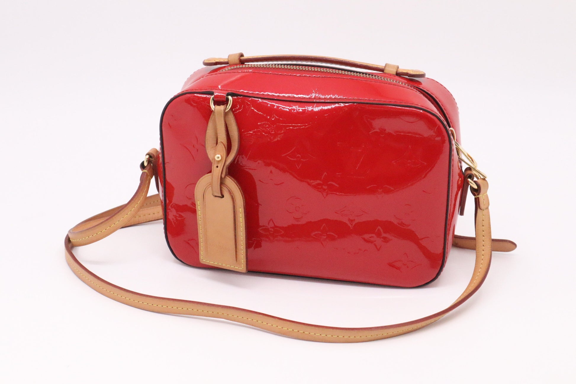 Louis Vuitton Santa Monica Red Leather Vernis Handbag