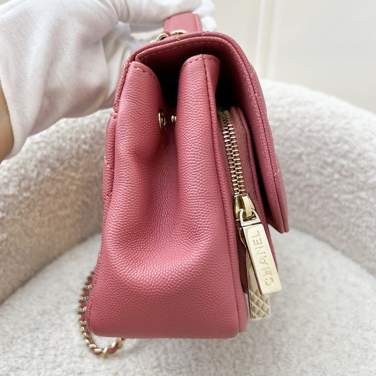 Chanel Small Business Affinity Flap in Pink Caviar and LGHW