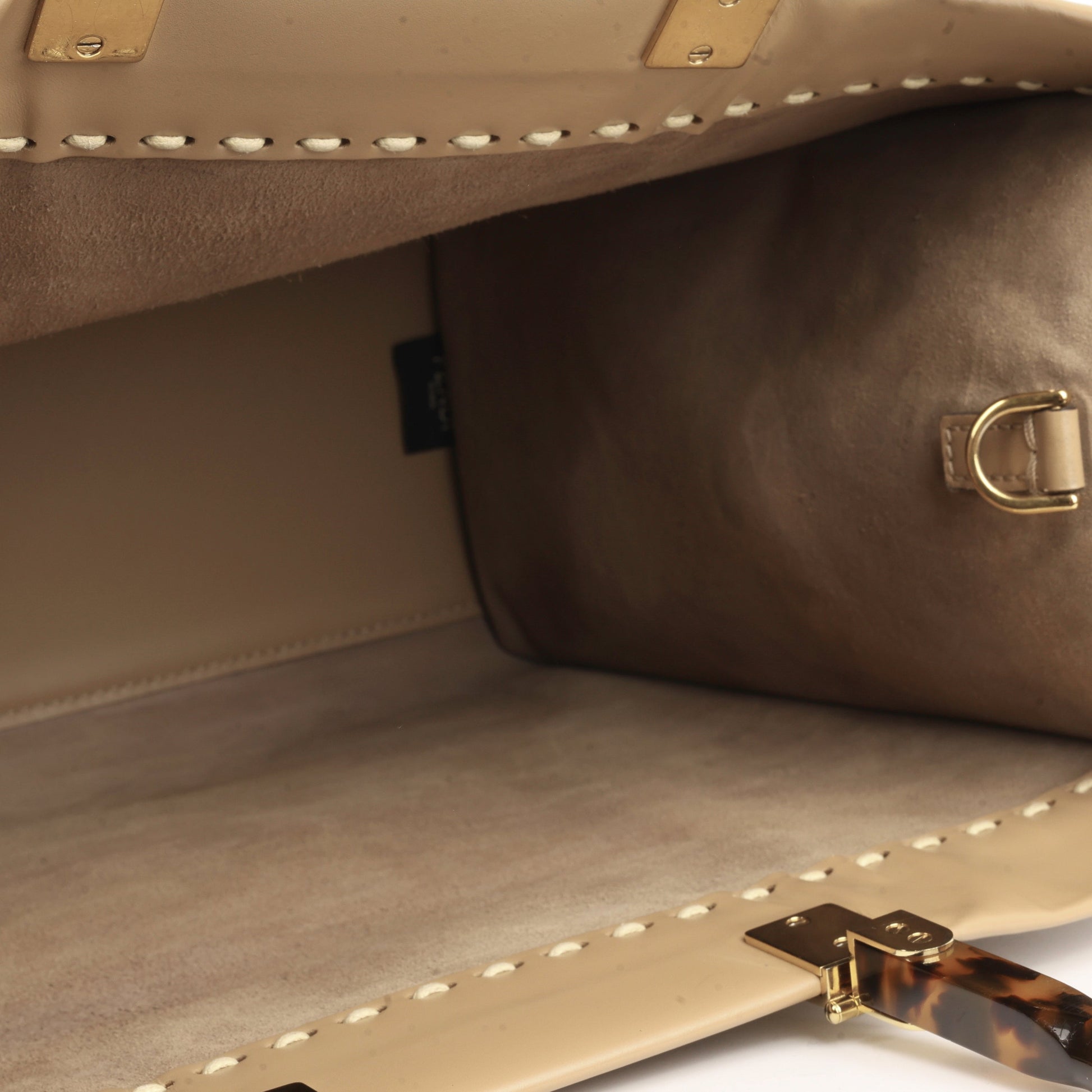 Fendi Sunshine Tote Medium Tote Bag Tan Calfskin Ghw