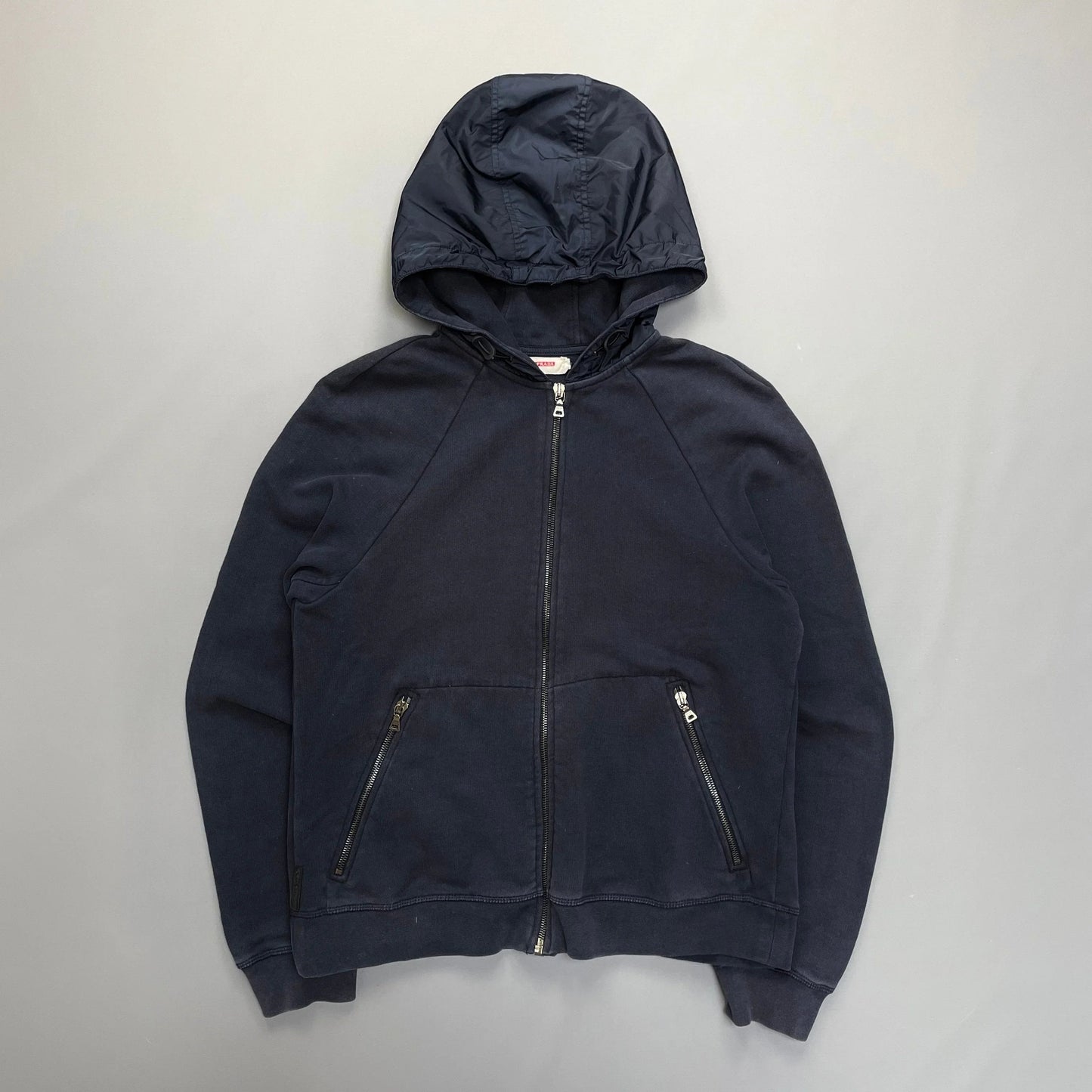 Prada Handbag Sport -Through Tab Hoodie Nylon Black Navy