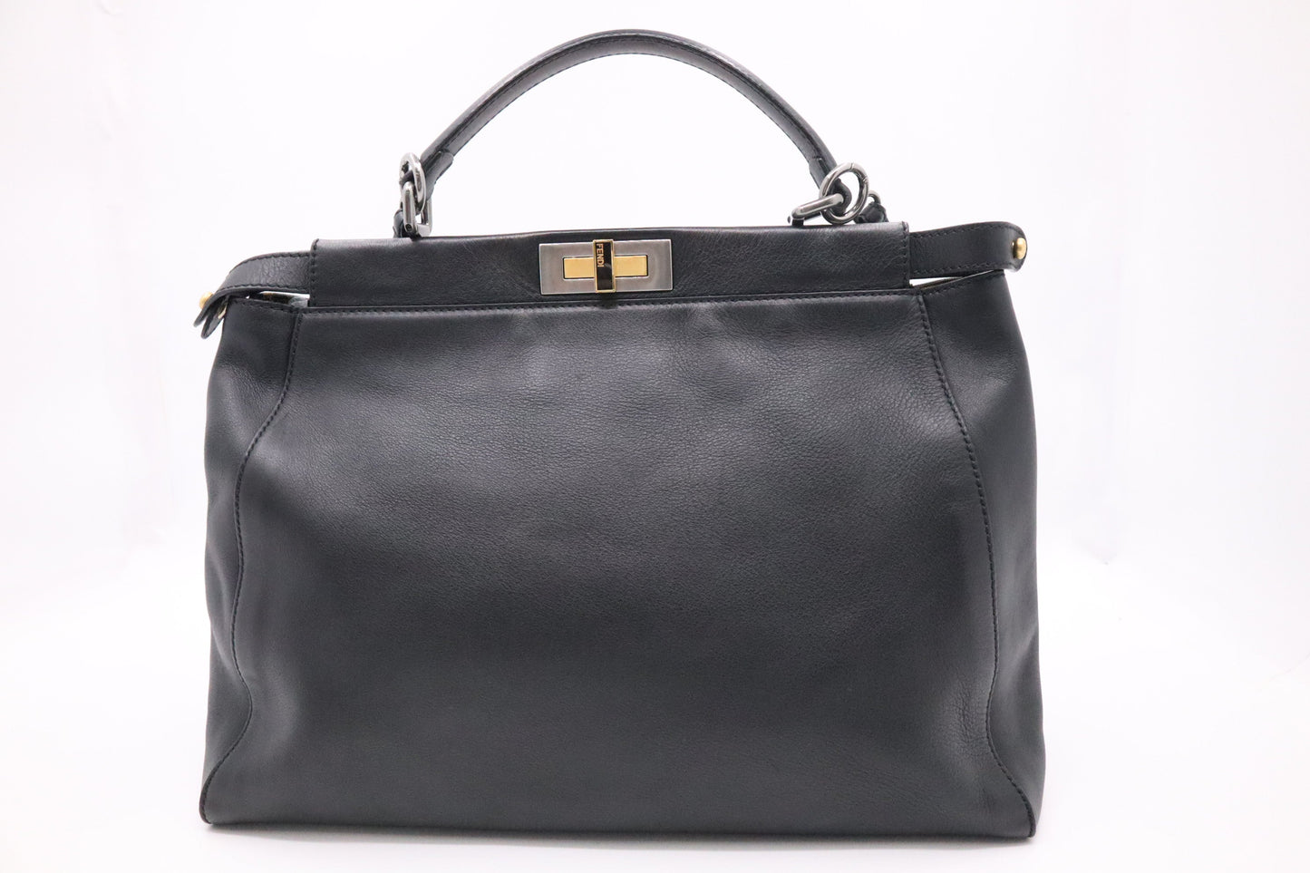 Fendi Peekaboo Tote In Leather Black Medium Tote Bag