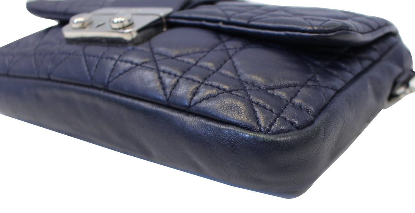 Dior Miss Cannage Crossbody Bag Leather Quilted Black