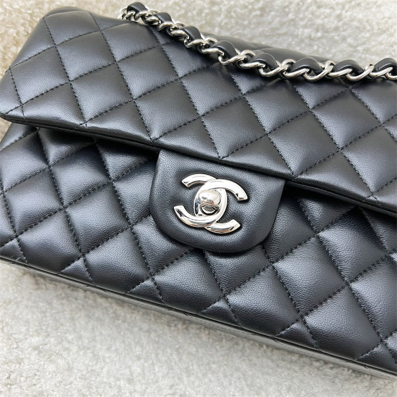 Chanel [Original Receipt - ] Small Classic Flap Cf In Black Lambskin And Shw ( ) Bag