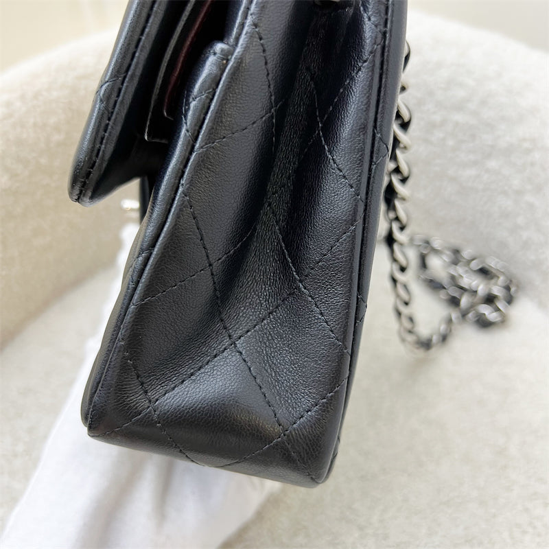 Chanel [Original Receipt - ] Small Classic Flap Cf In Black Lambskin And Shw ( ) Bag