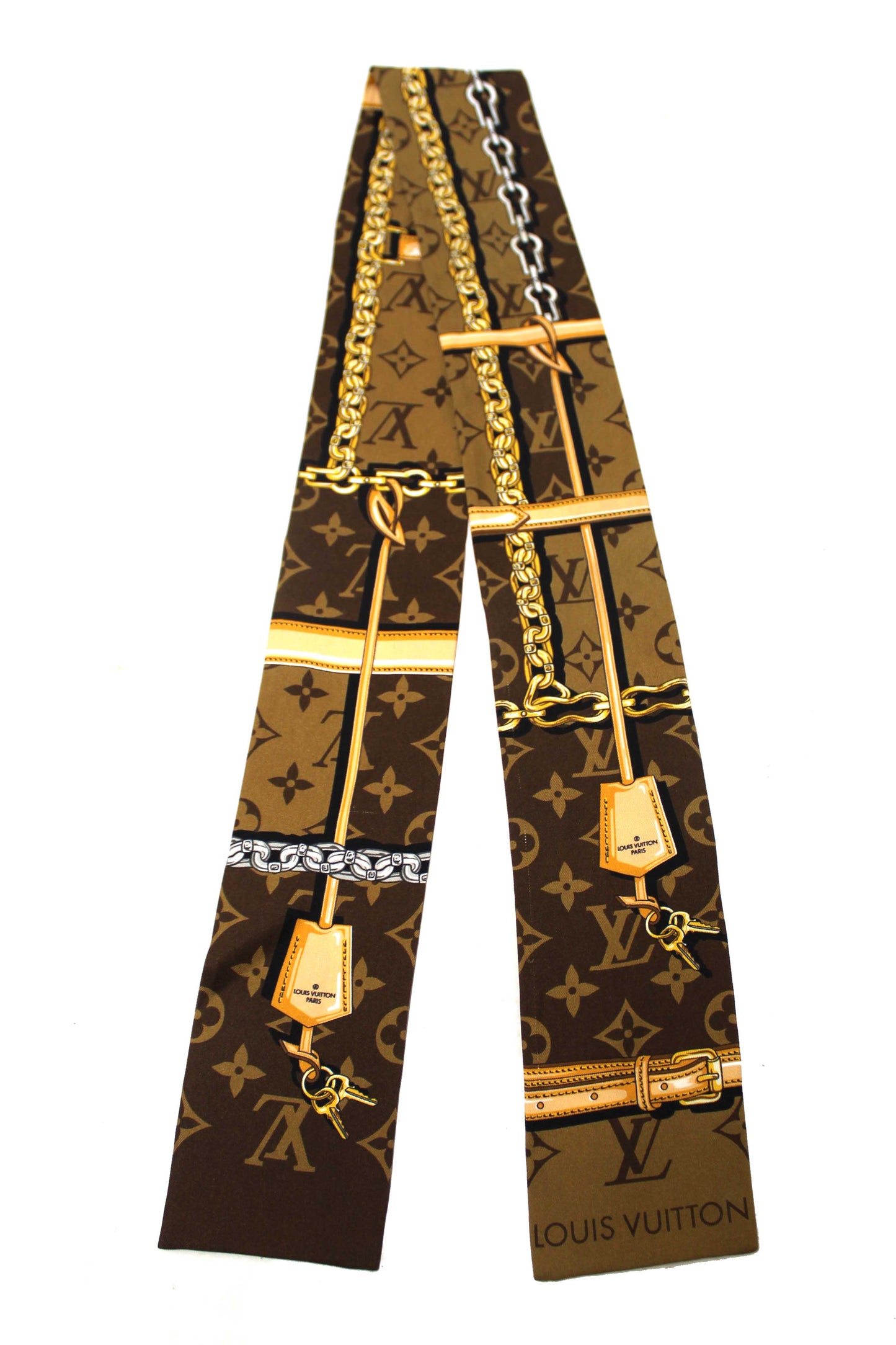 Louis Vuitton Brown Silk Monogram Confidential Bandeau Fashion Accessory