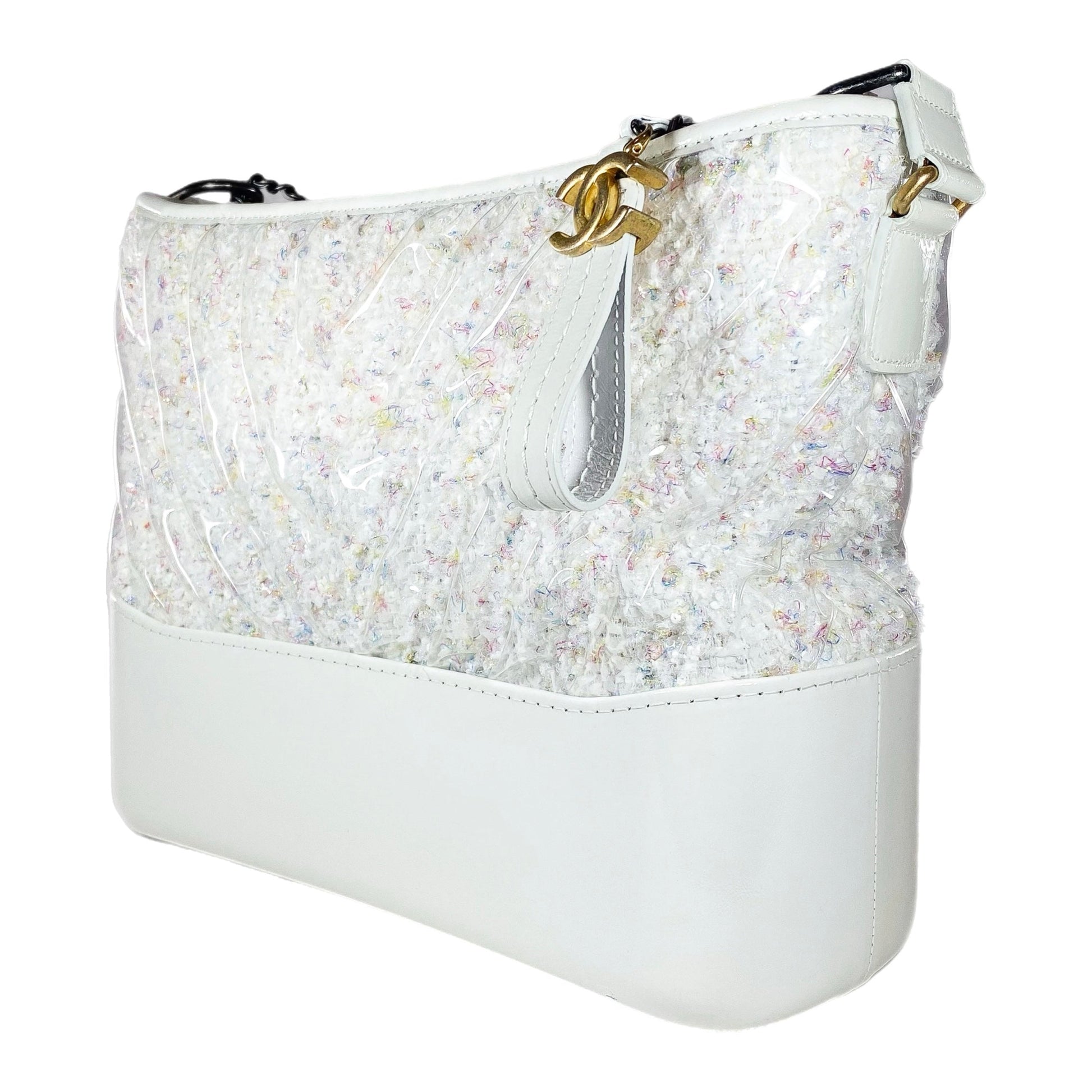 Chanel White Gabrielle Hobo Bag