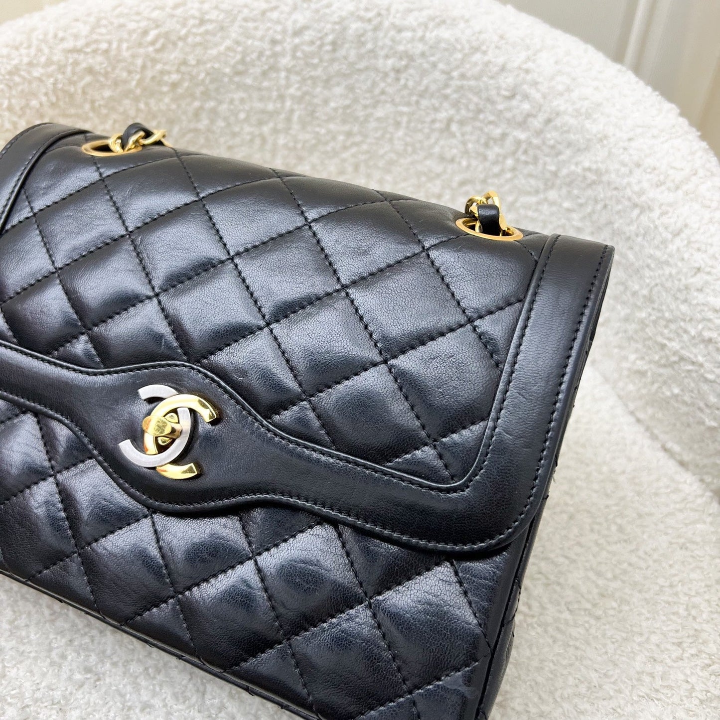 Chanel   Seasonal Small Flap with 2-tone Turn Lock and 24K Gold-Plated HW