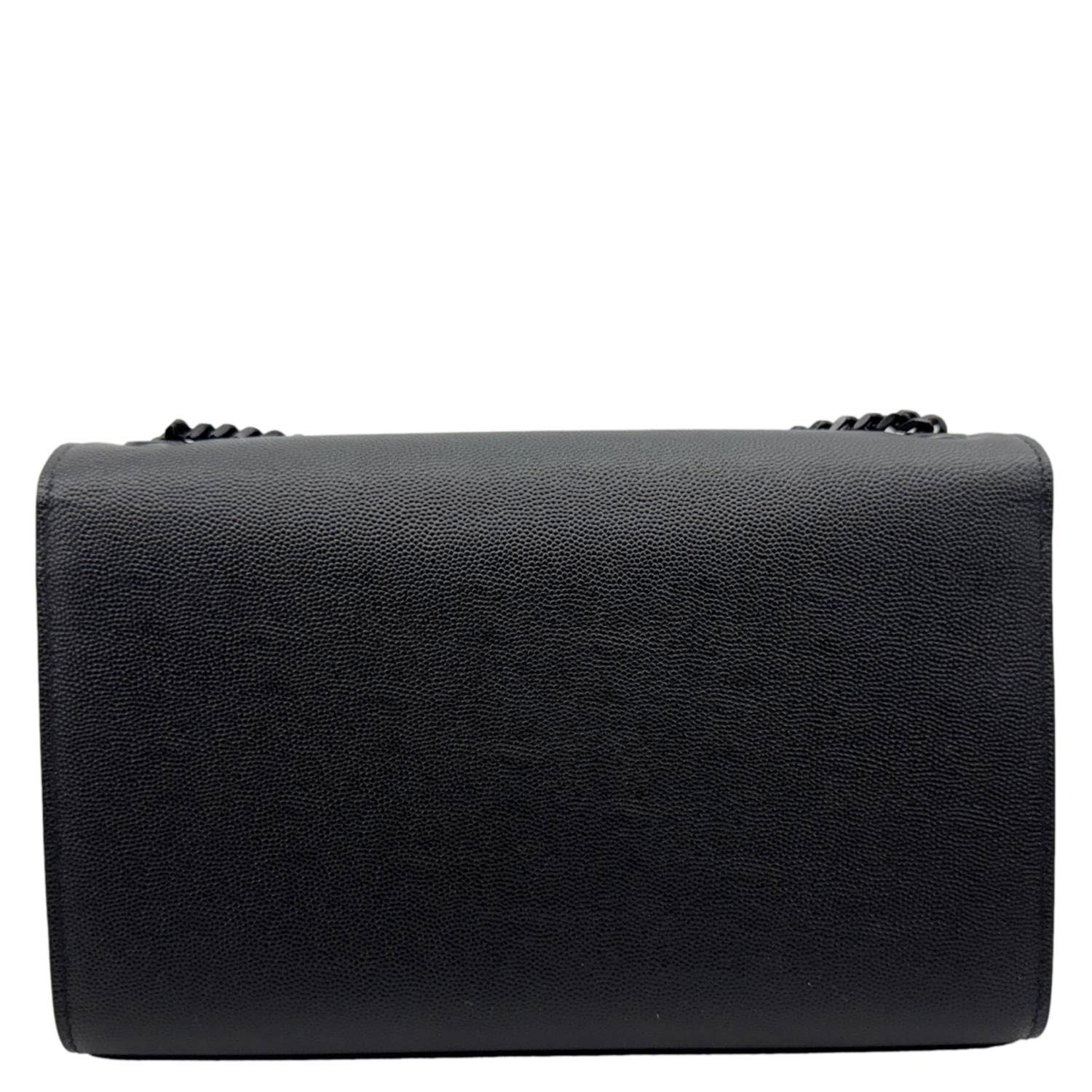 YSL Saint Laurent Yves Kate Grain De Poudre Crossbody Bag Black Small