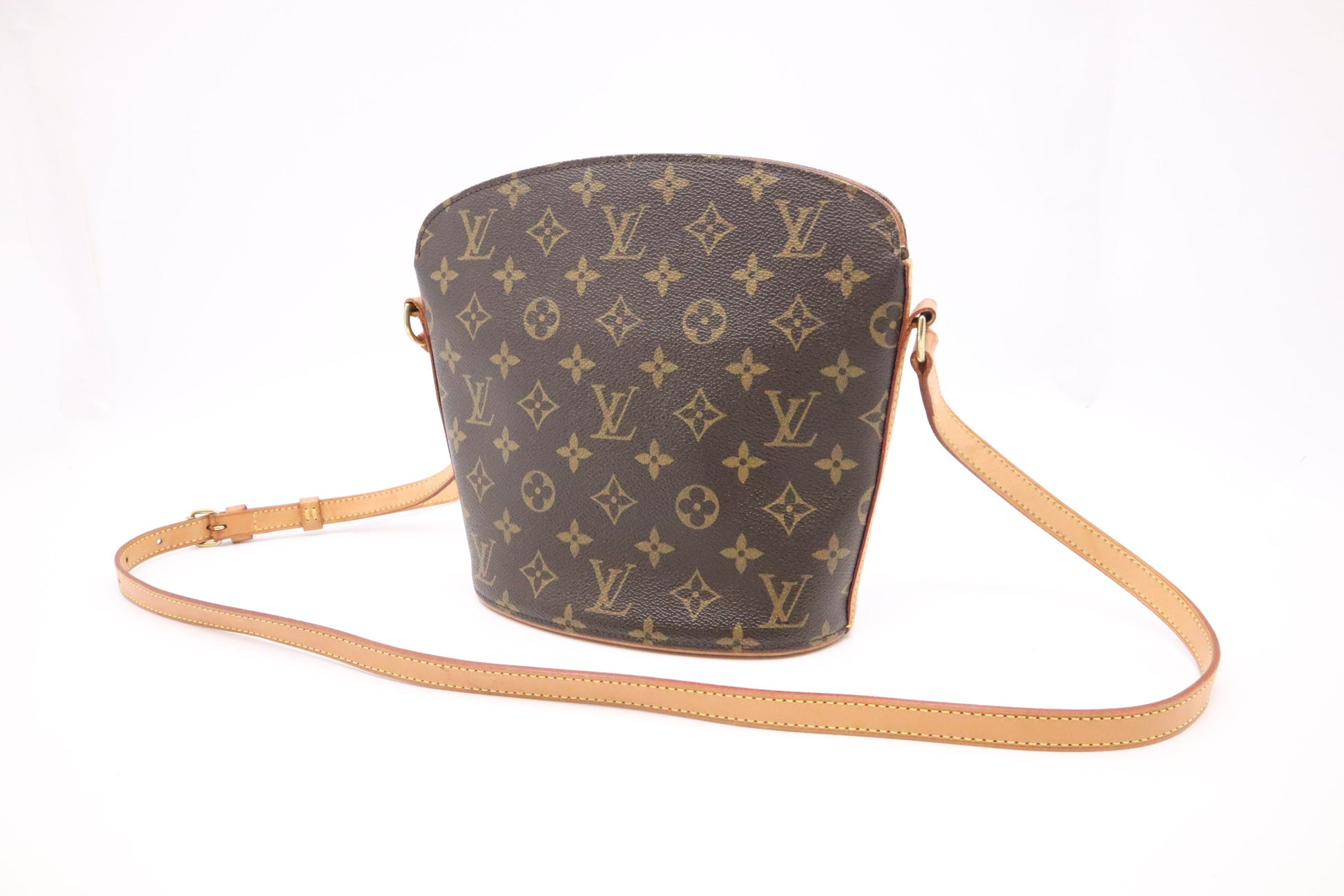 Louis Vuitton Drouot Monogram Canvas Handbag Canvas 1