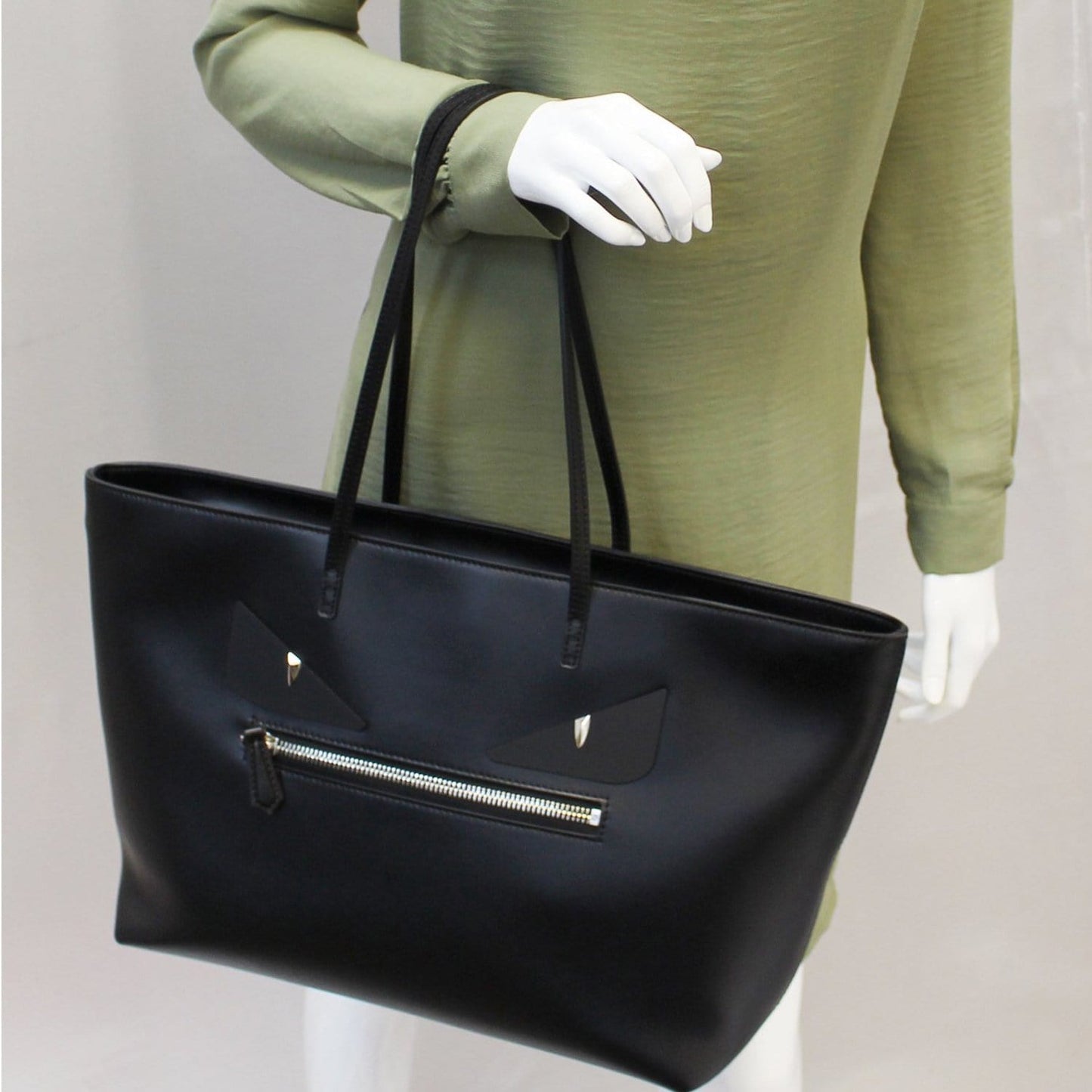 Fendi Monster Roll Tote Bag Leather Medium