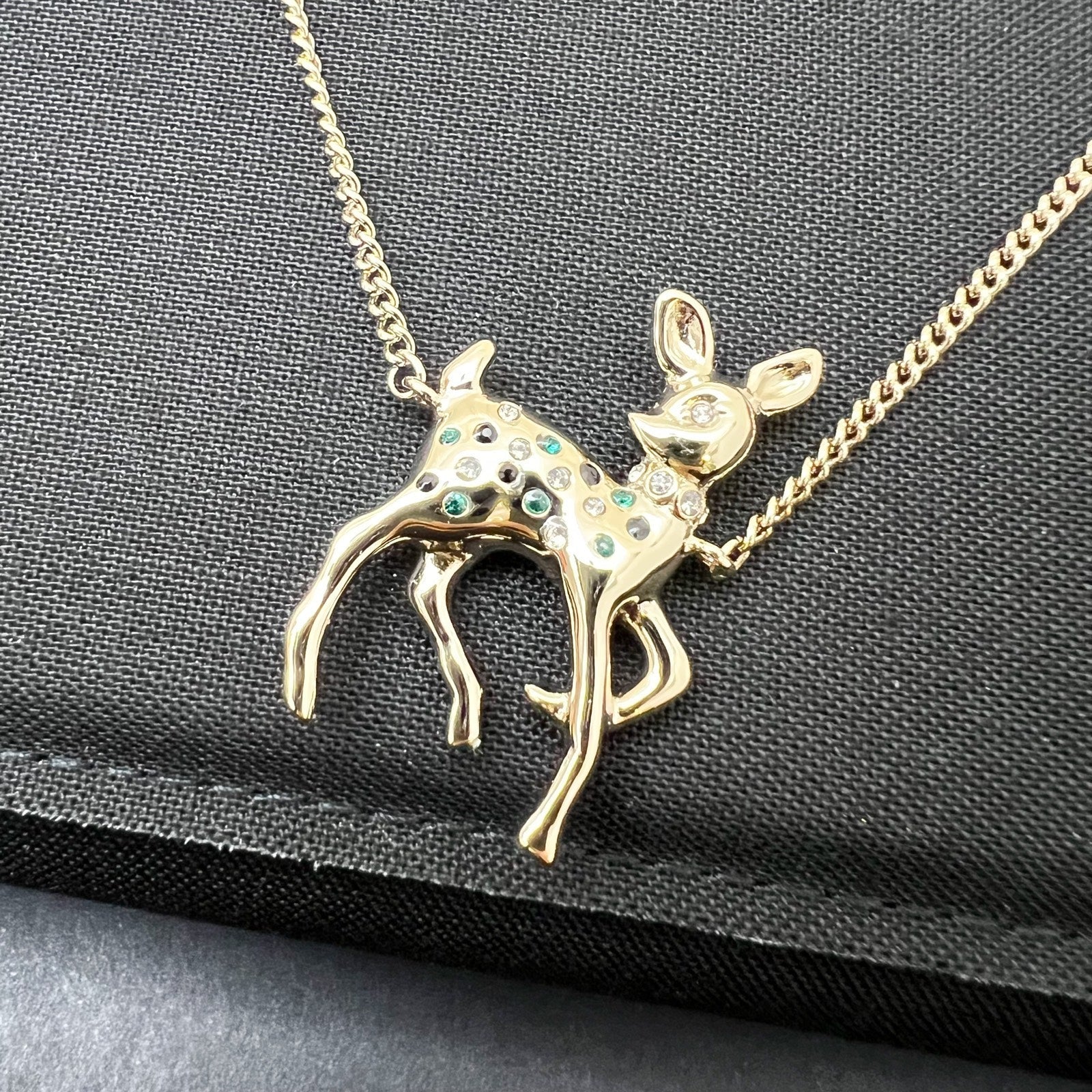 Chanel 26C Vip Bambi Deer Necklace with Pearls in Lghw