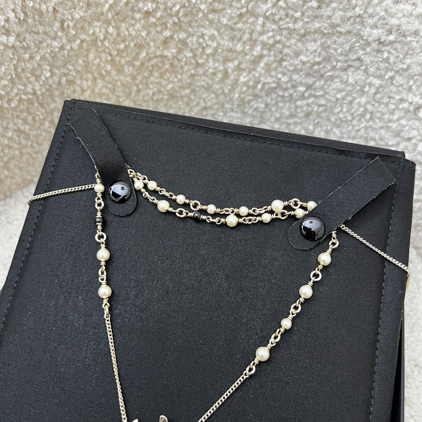 Chanel 26C Vip Bambi Deer Necklace with Pearls in Lghw