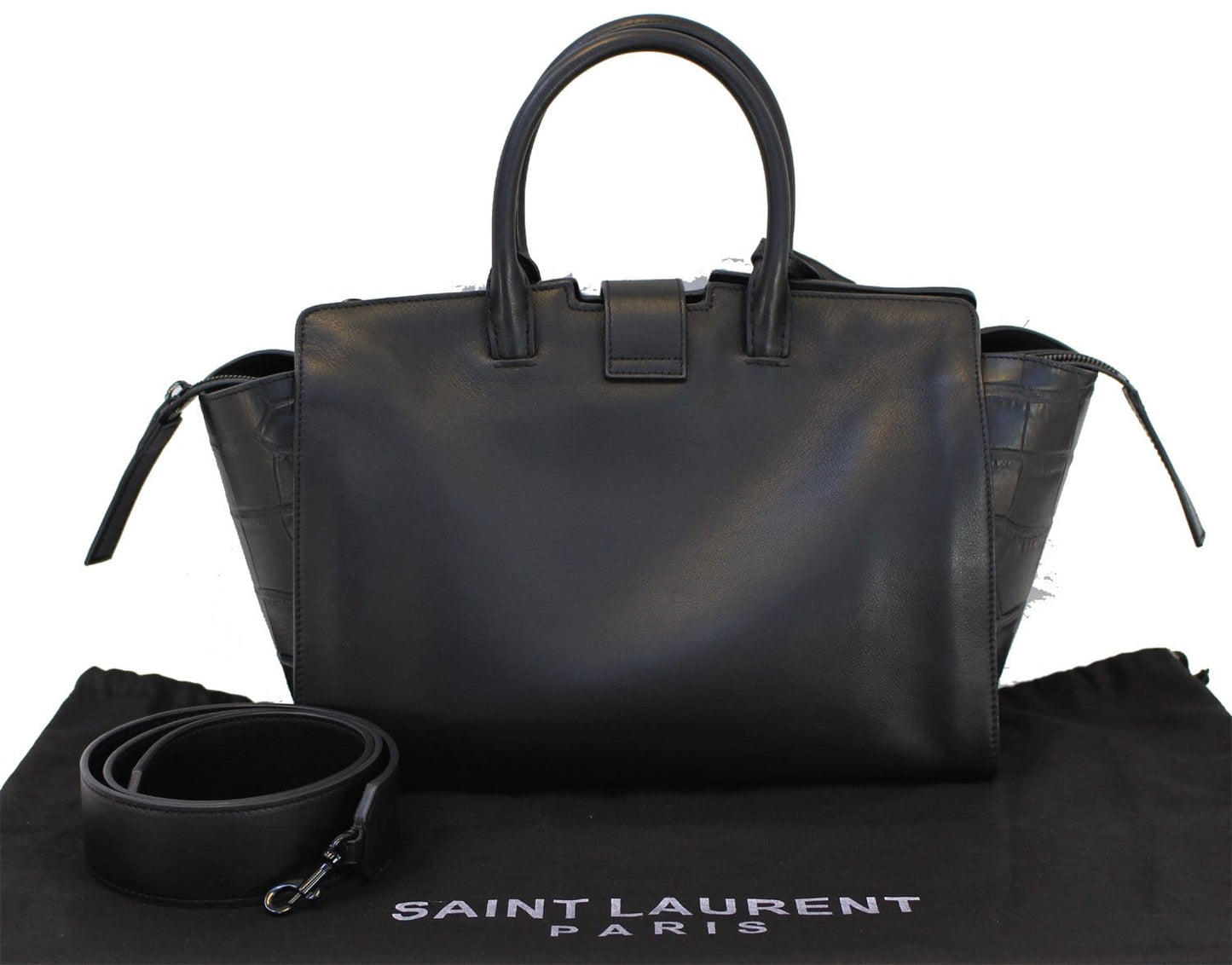 YSL Saint Laurent Paris Downtown 2Way Cabas Bag Satchel Bag
