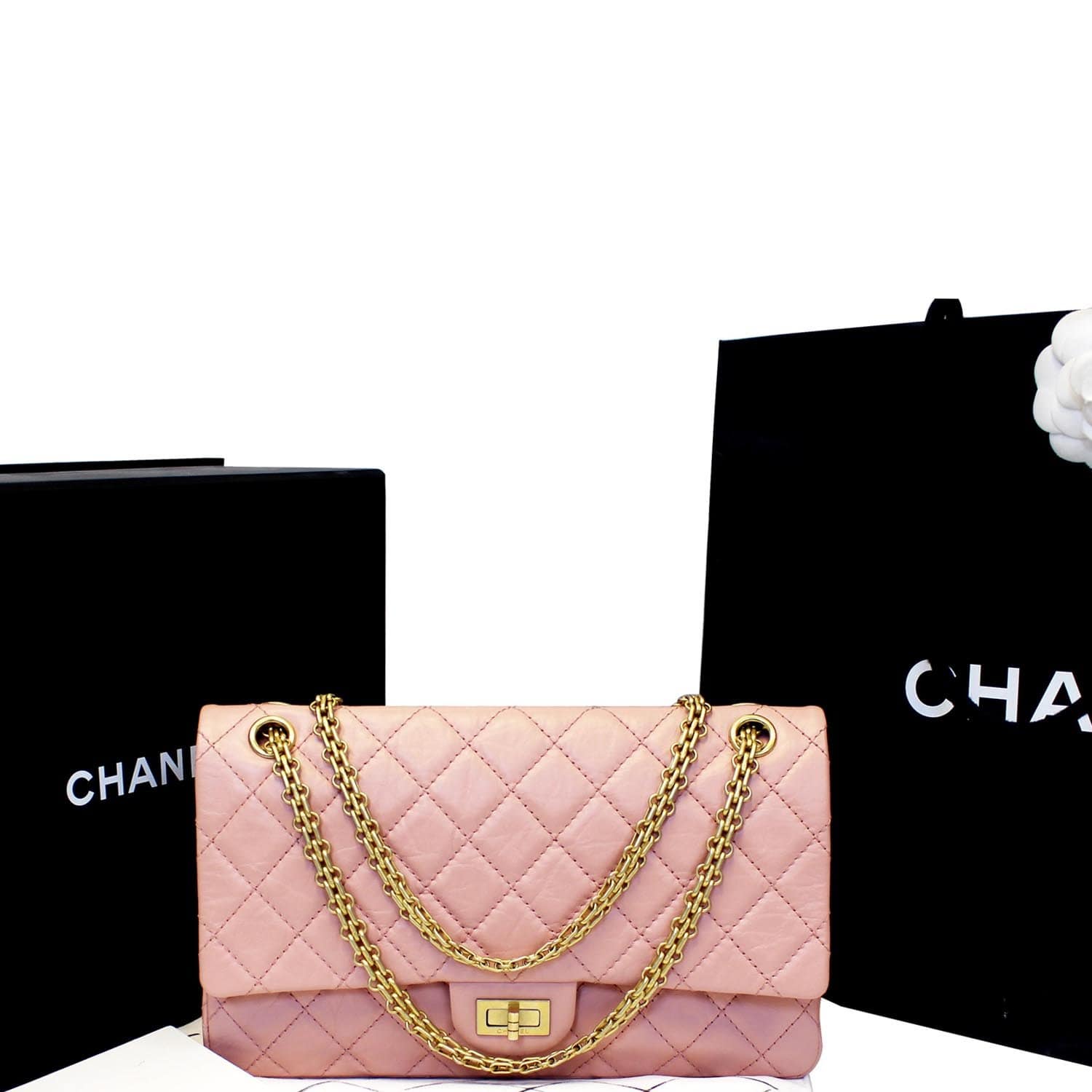 Chanel 2.55 Reissue Double Flap Pink Travel Bag
