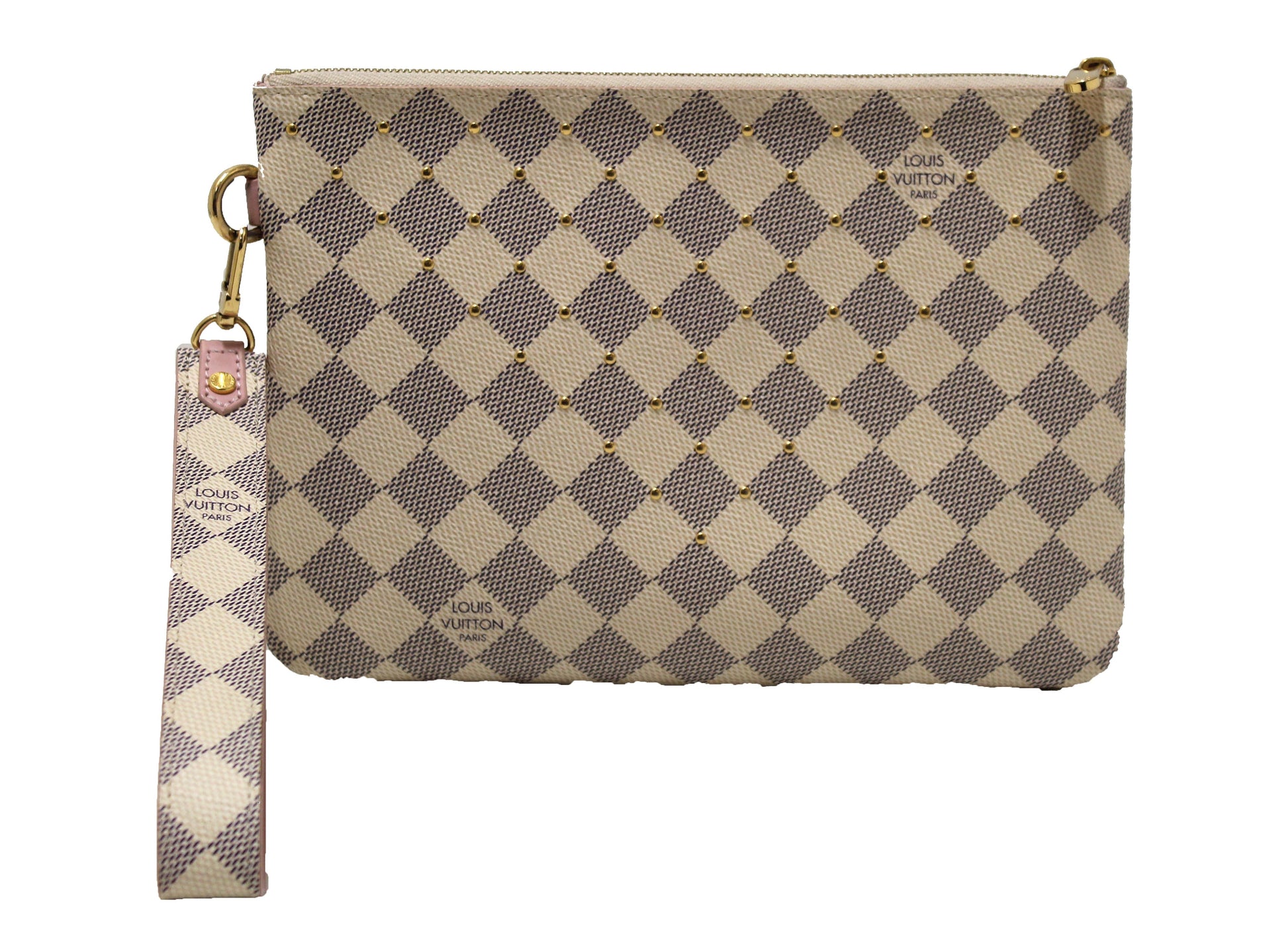Louis Vuitton Damier Azur City Pouch Wristlet Clutch