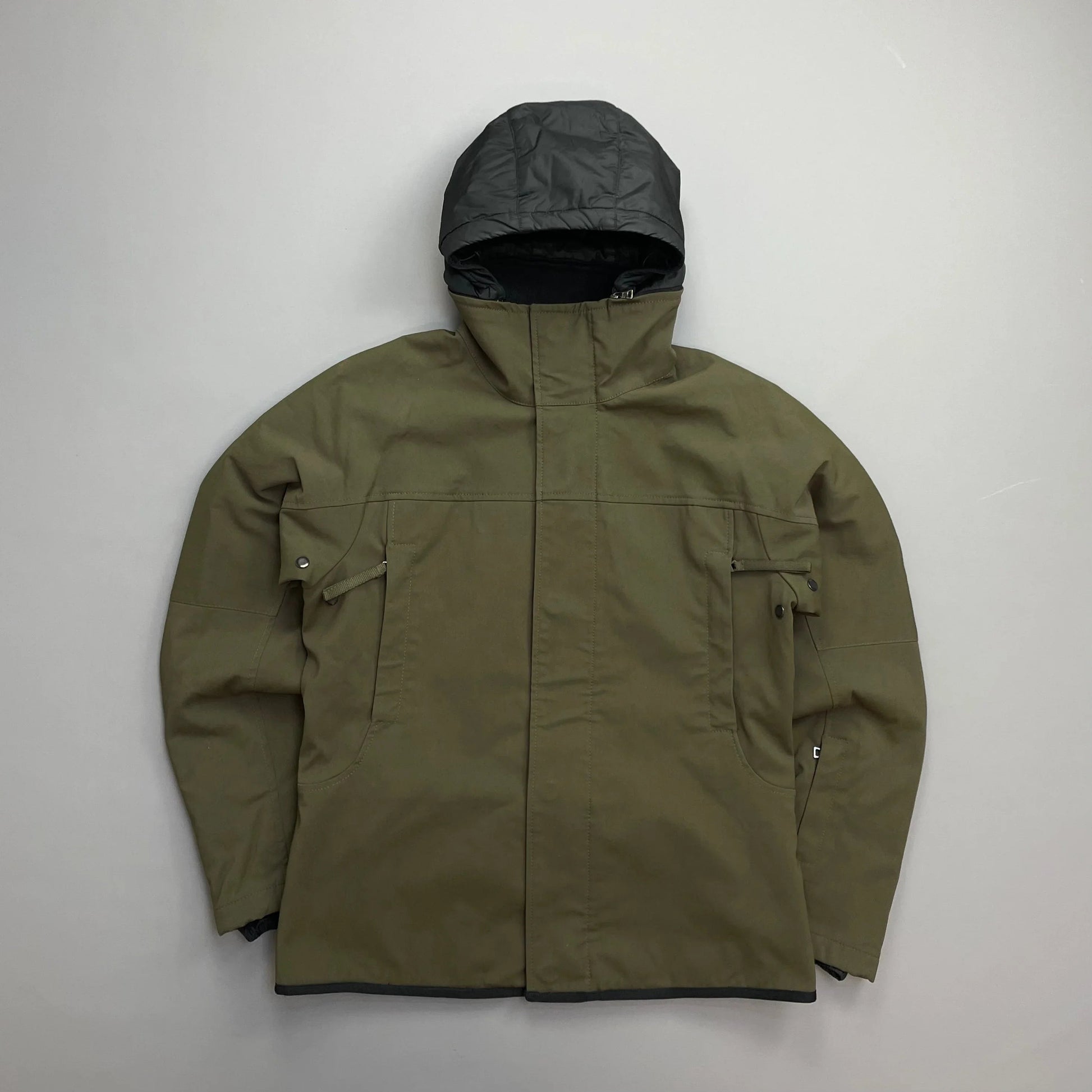 Prada Handbag Sport Khaki Technical Fleece-Lined Removable Hood Ski Nylon