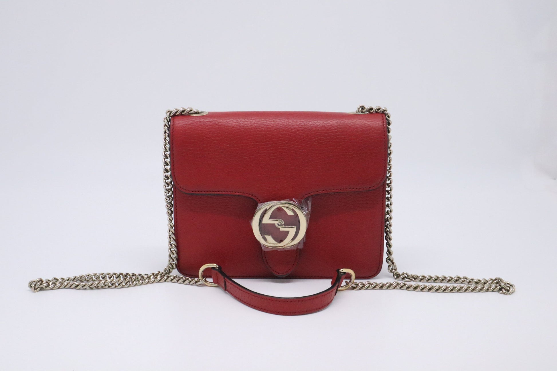 Gucci Dollar Leather Red Shoulder Bag